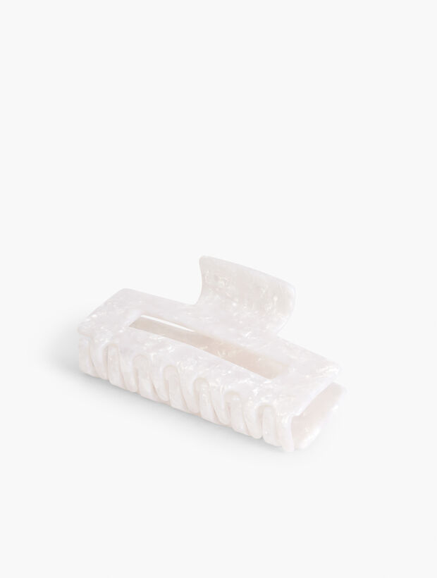 White Marble Hair Clip