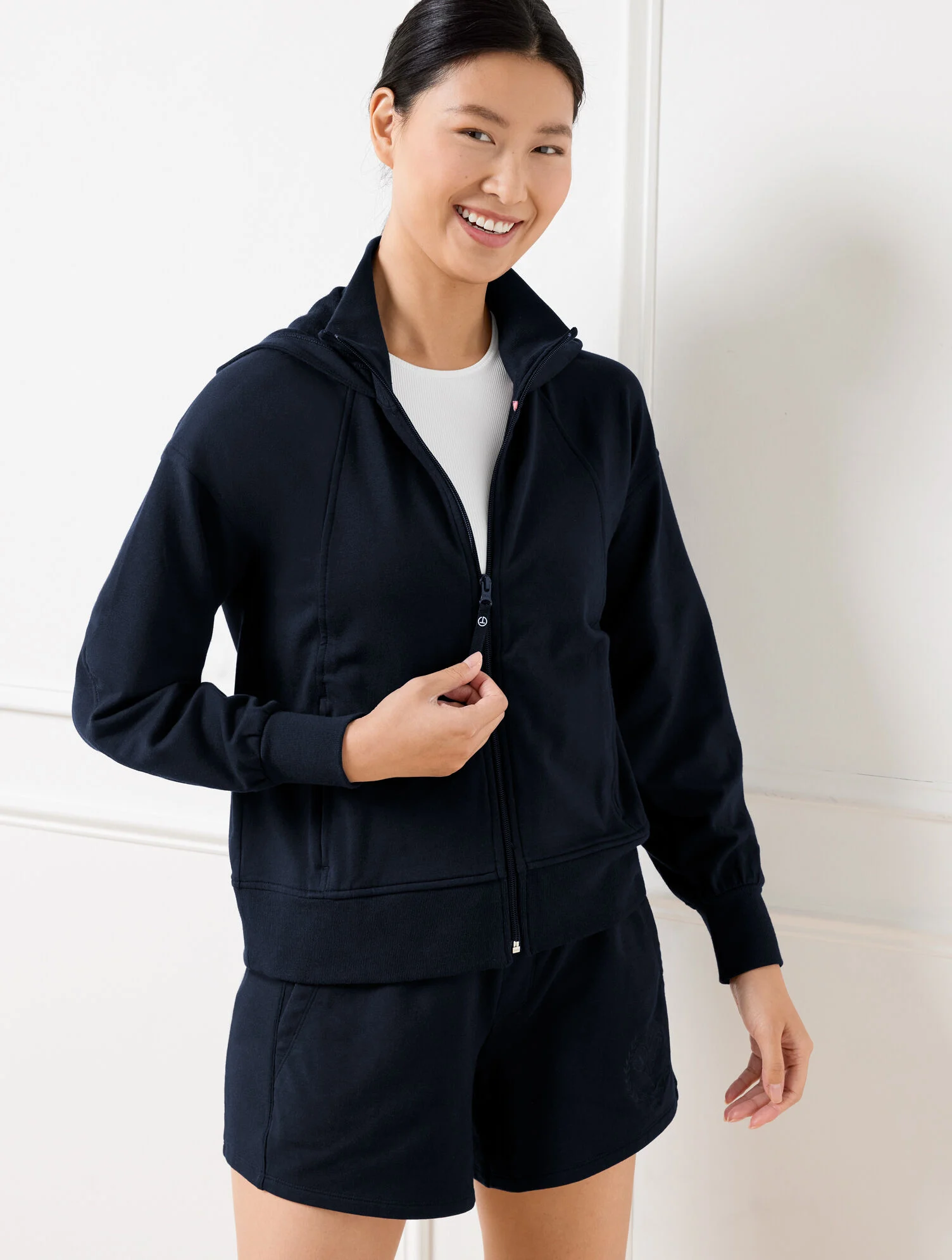 Modal French Terry Full-Zip Hoodie