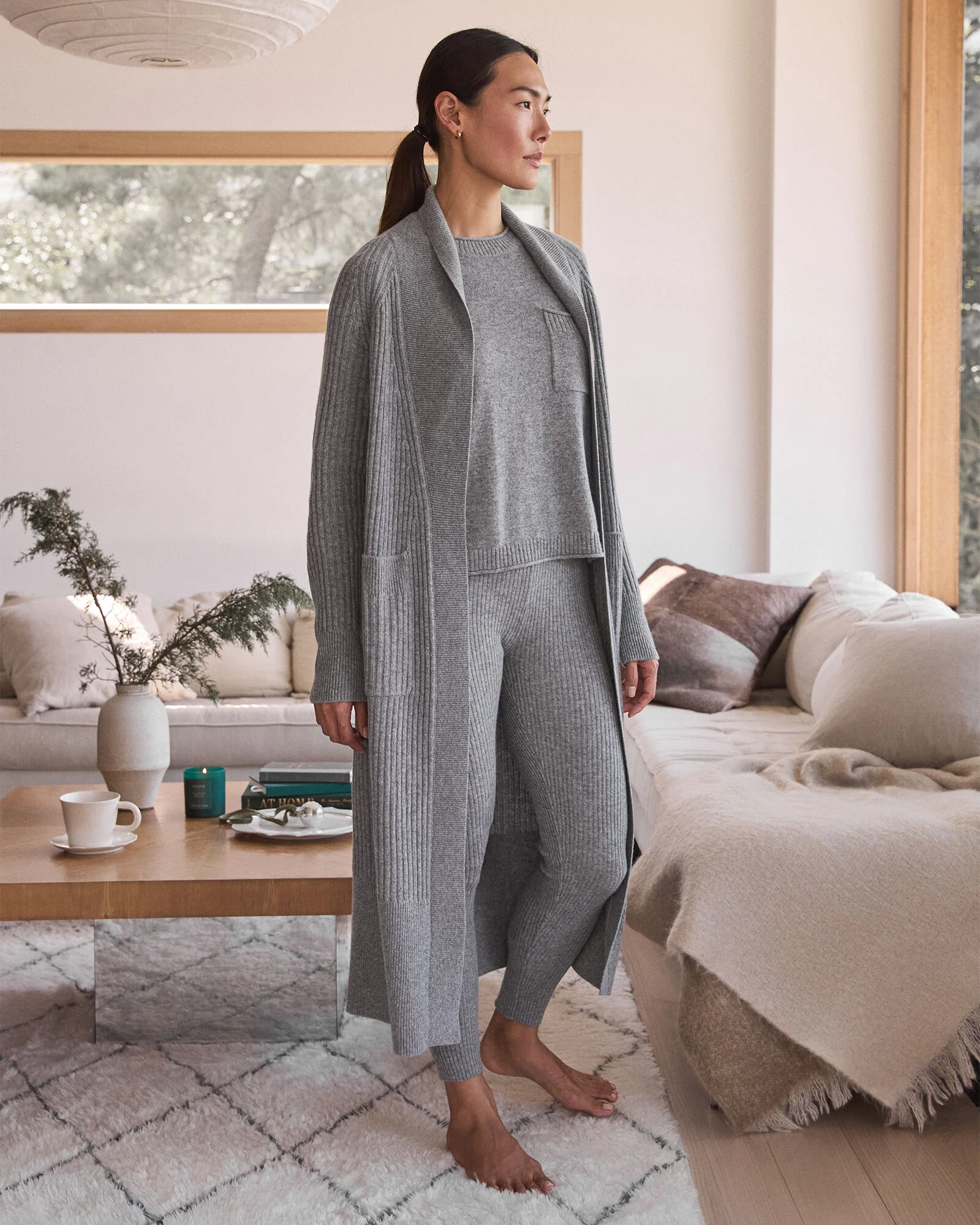 Cashmere Rib Knit Leggings