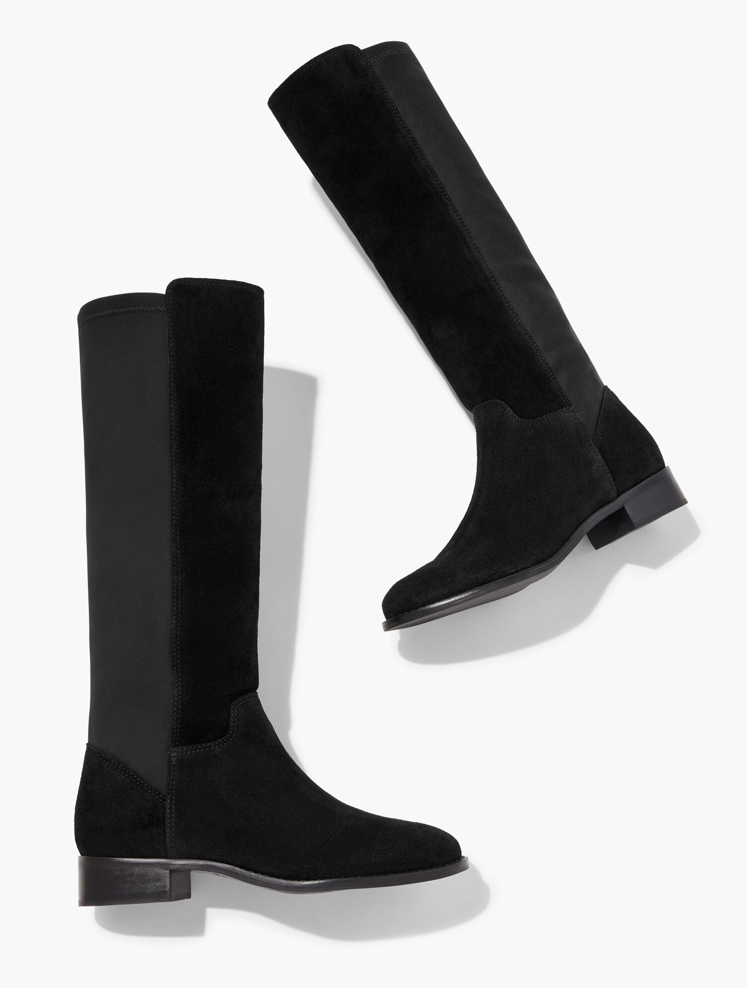 Tish Stretch Quilted Faux Suede Tall Boots