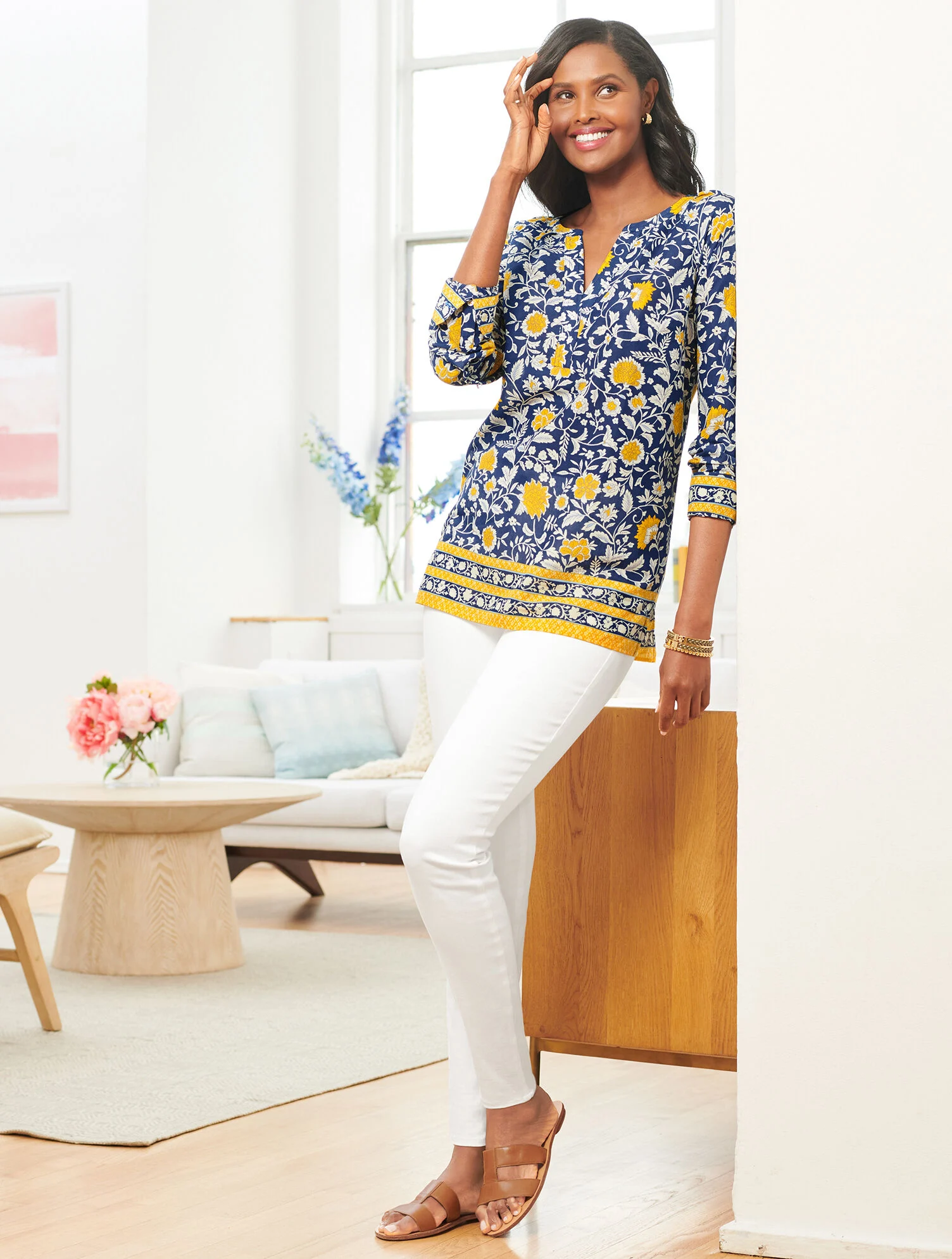 Hannah Vachetta Leather Slides