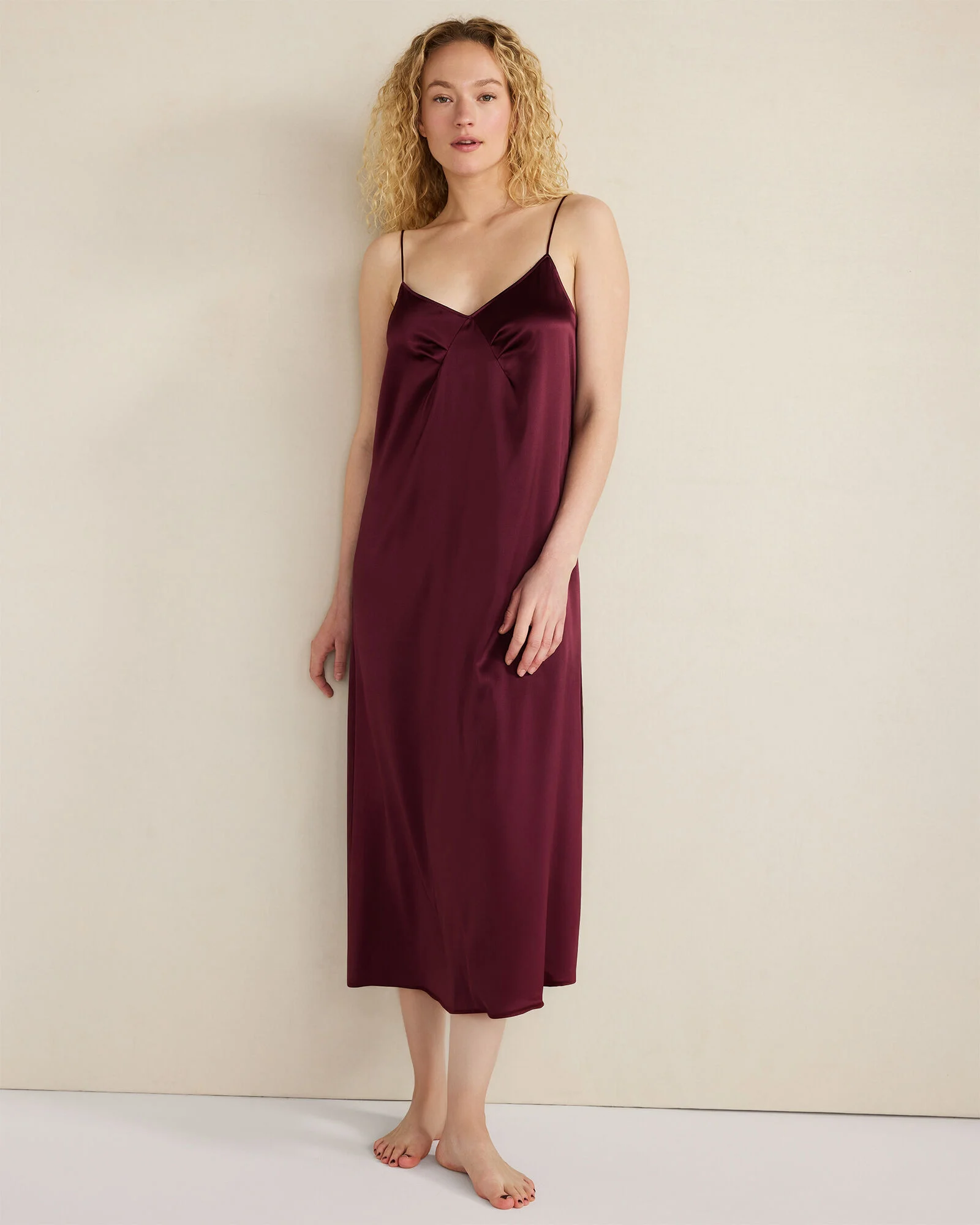 Washable Silk Pleated Chemise