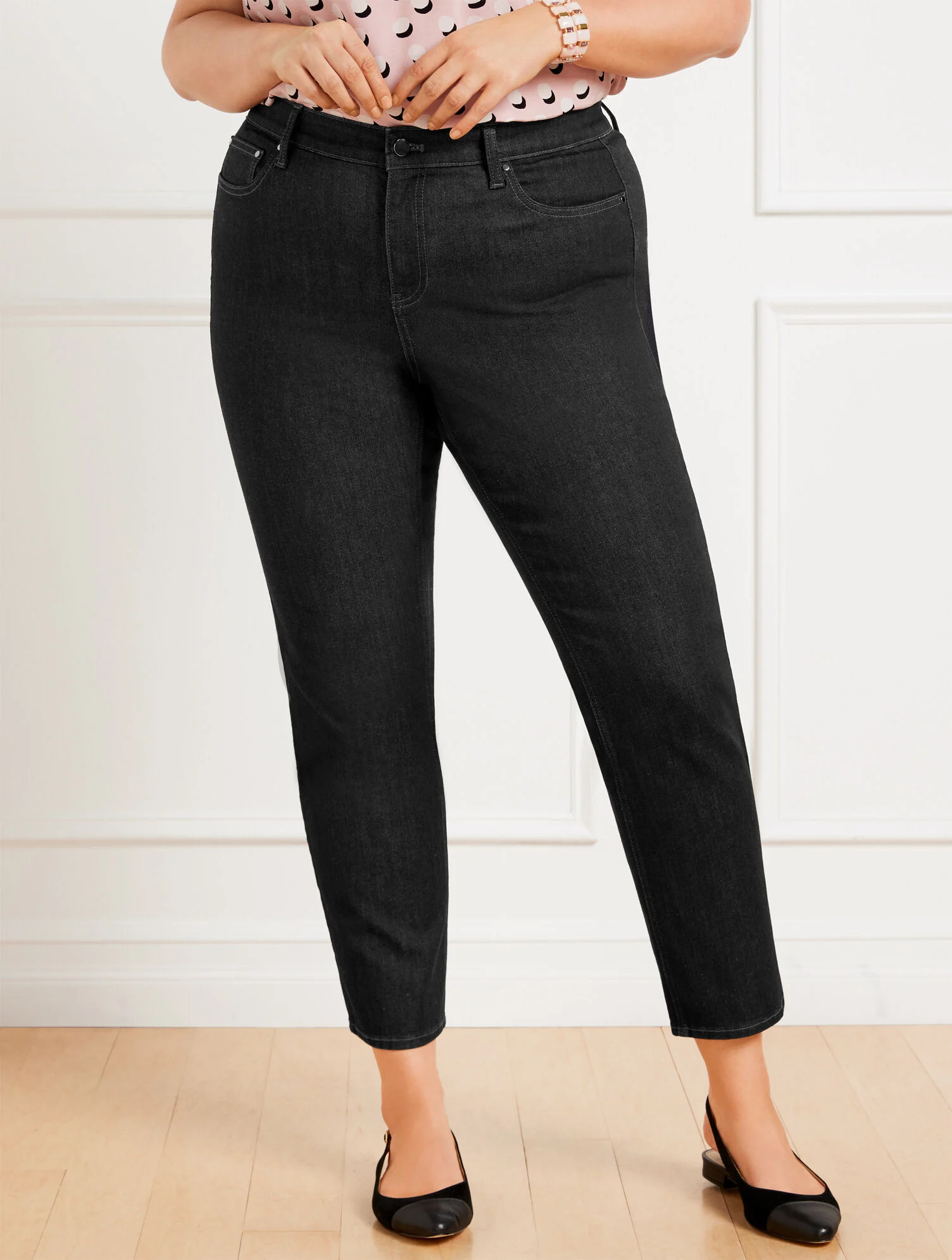 Slim Straight Ankle Jeans - Elliot Wash
