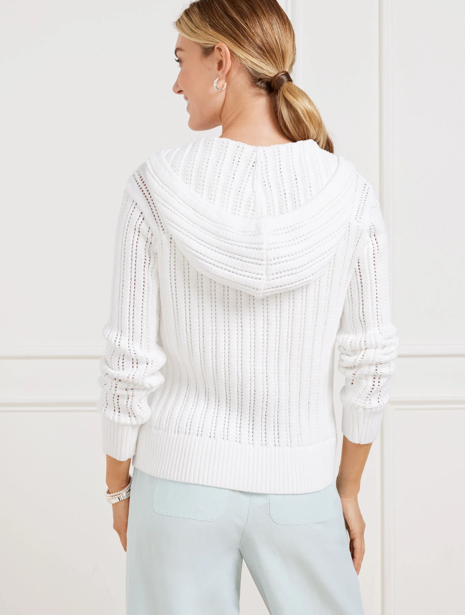 Open Stitch Full- Zip Hoodie