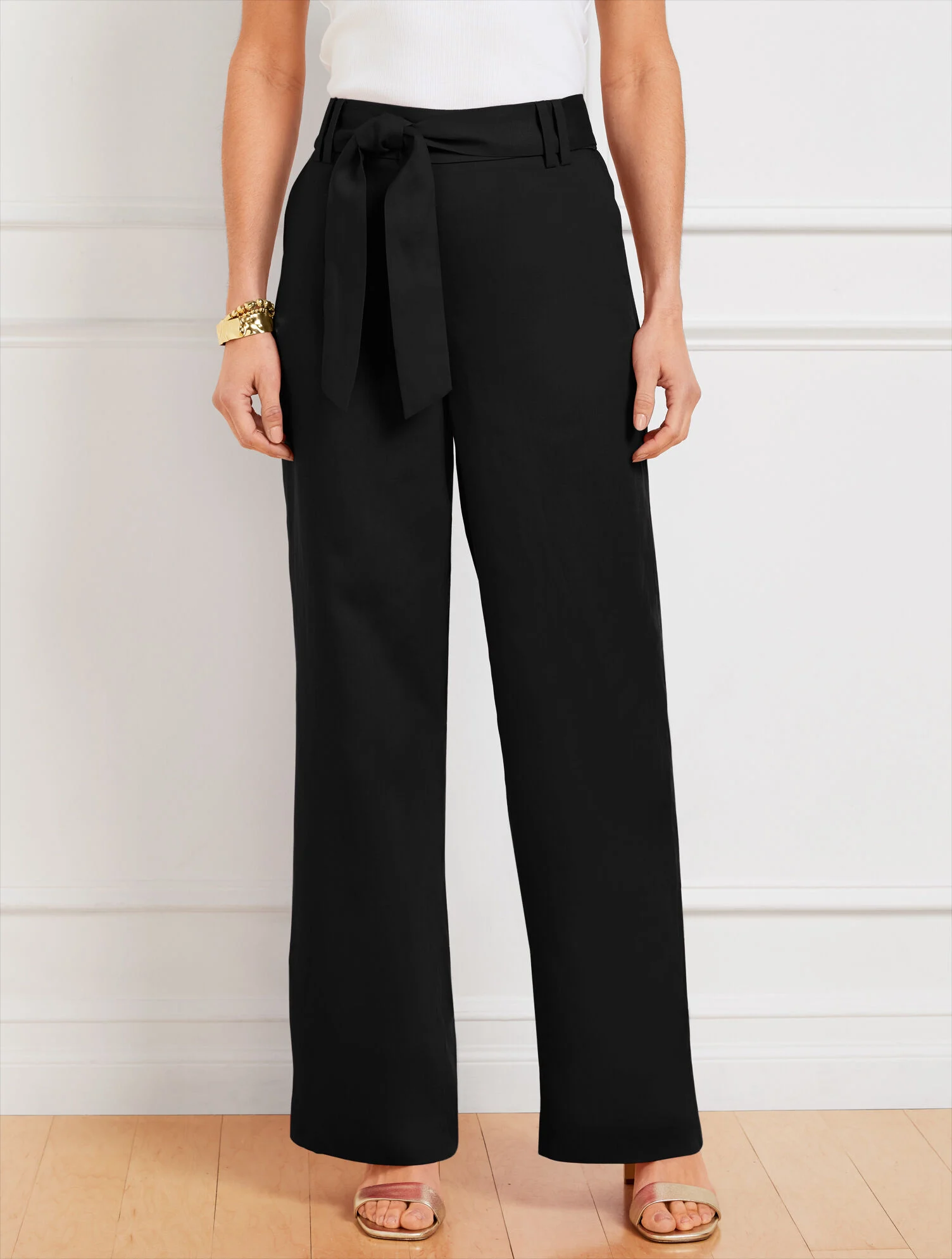 Wide Leg Pull-On Pants