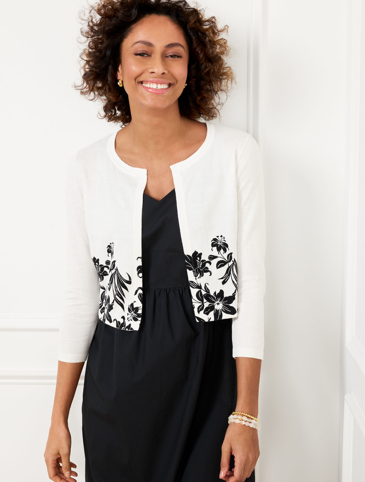 Plus Size Lilies Daffodils Shrug