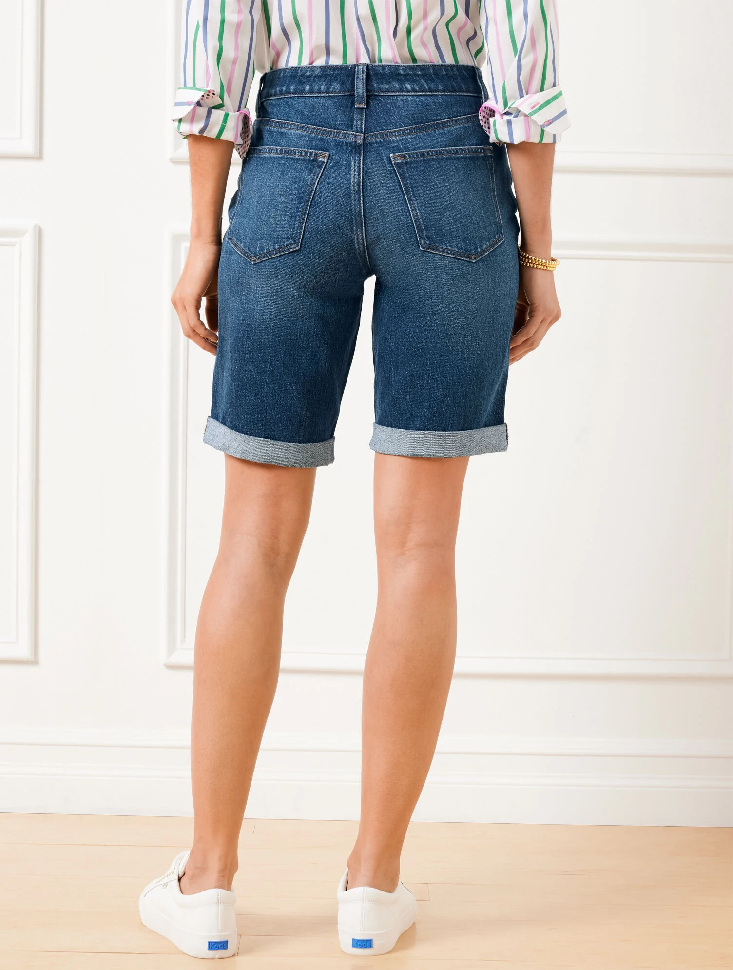 Girlfriend Denim Shorts - Rye Wash