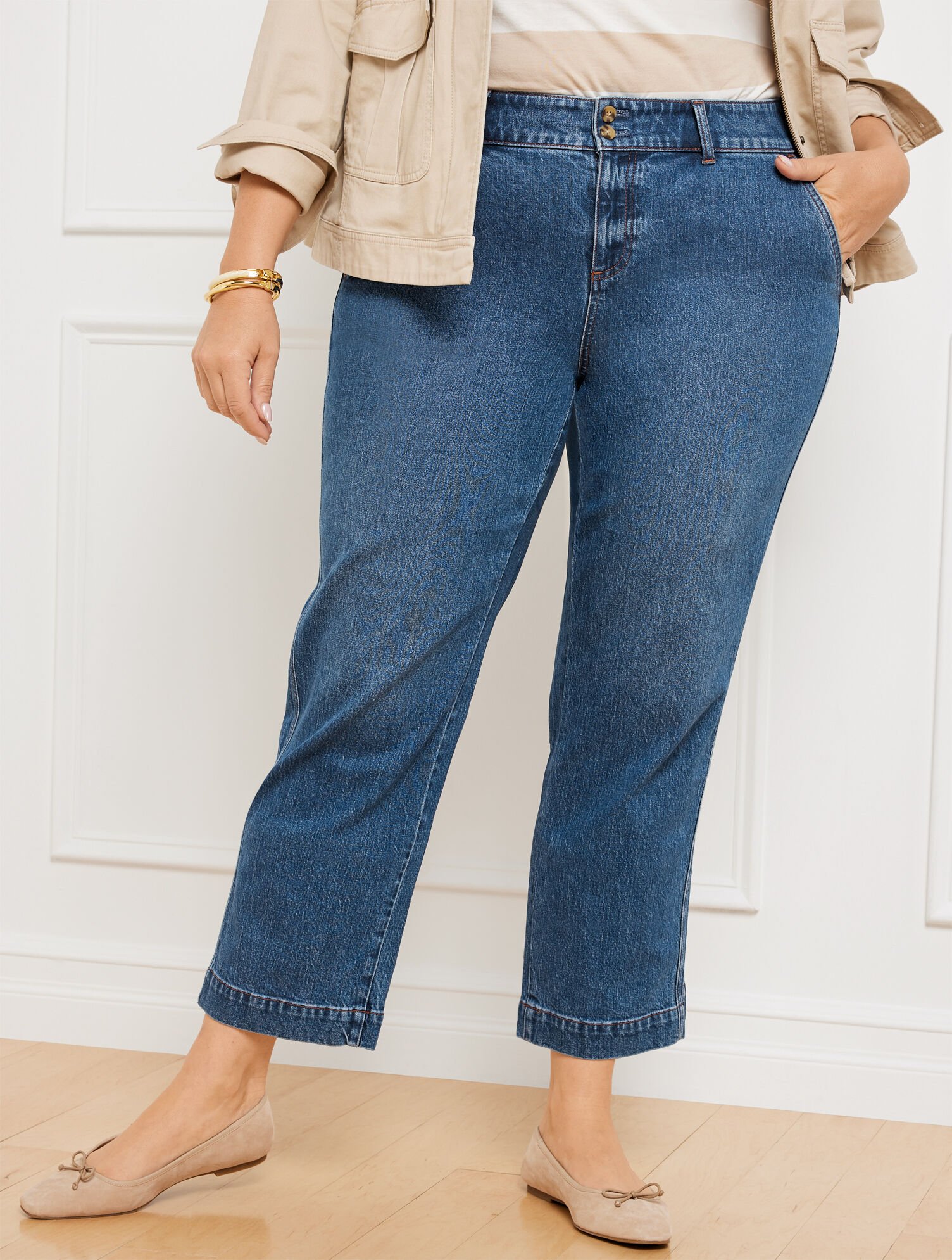 Straight Ankle Jeans - Sydney Wash