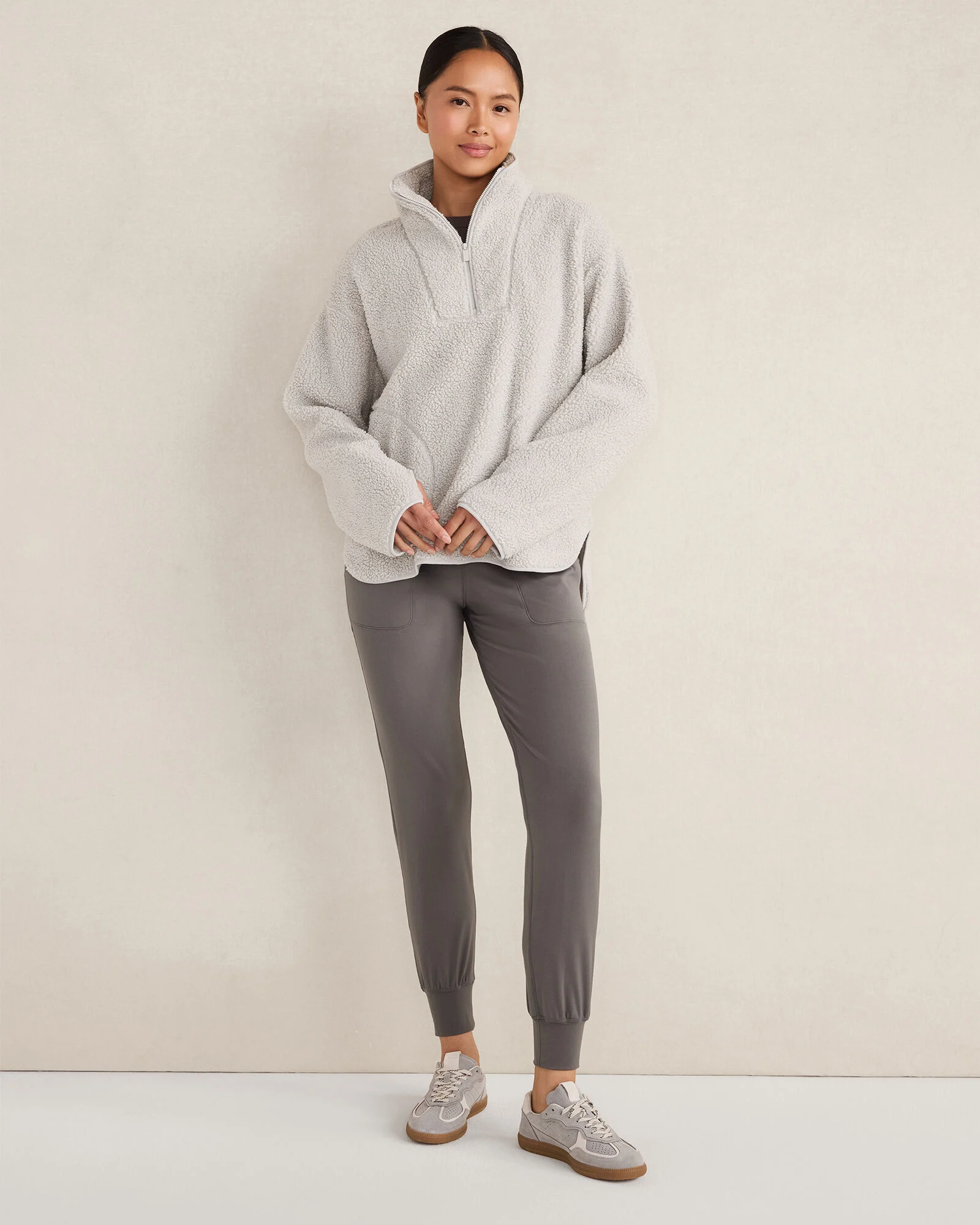 Sherpa Half-Zip Mockneck Pullover