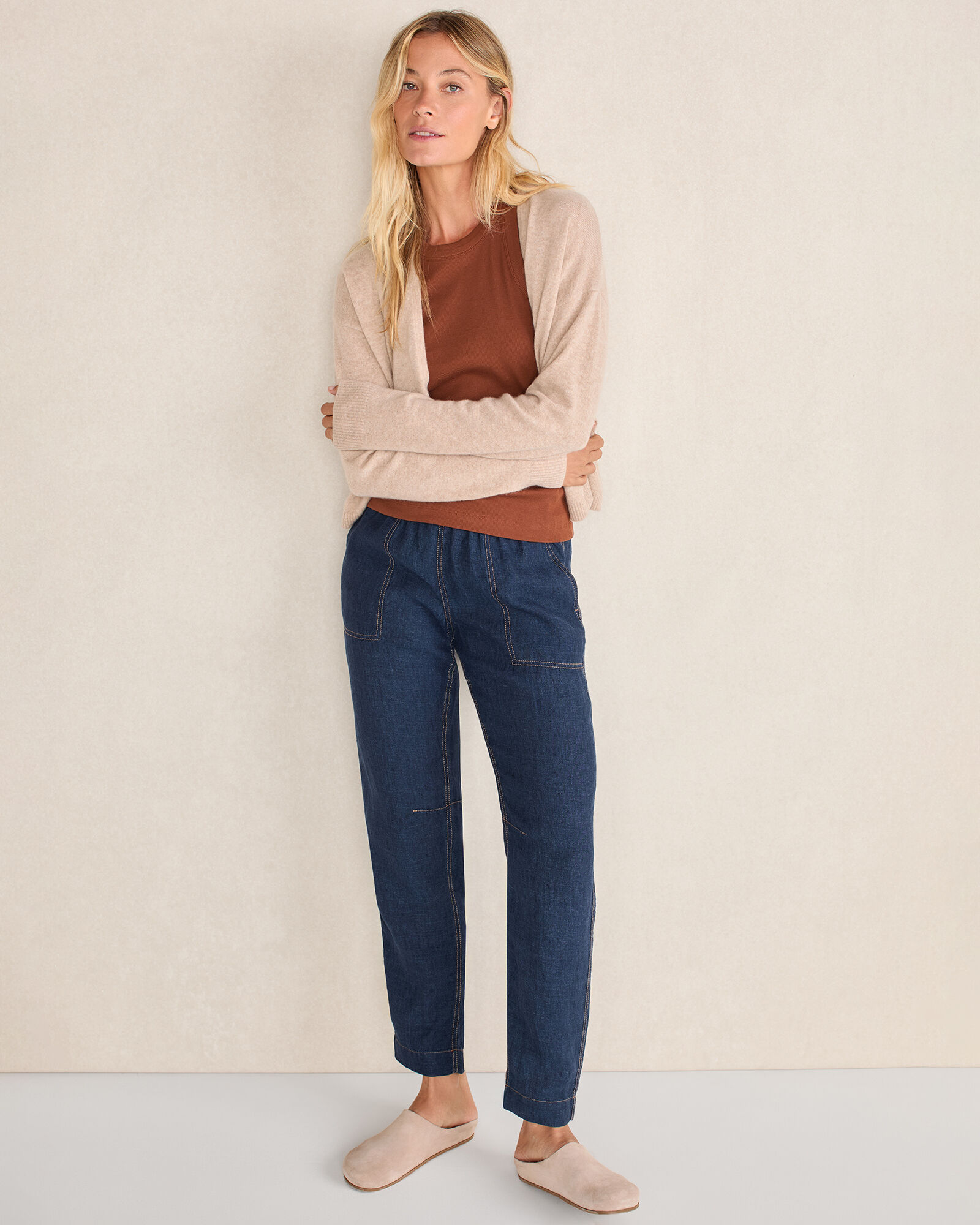 Cashmere Open Front Cardigan