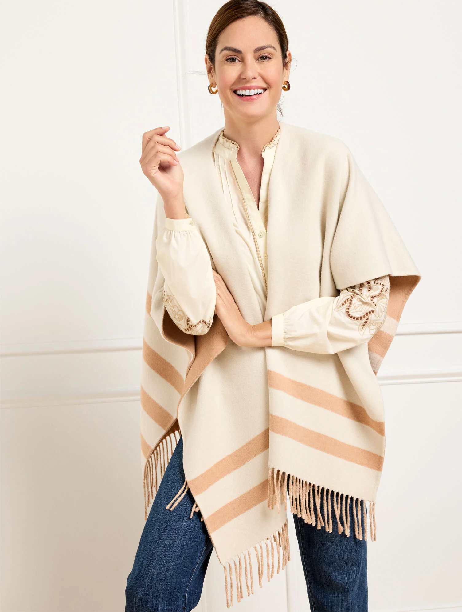 Reversible Double Face Ruana