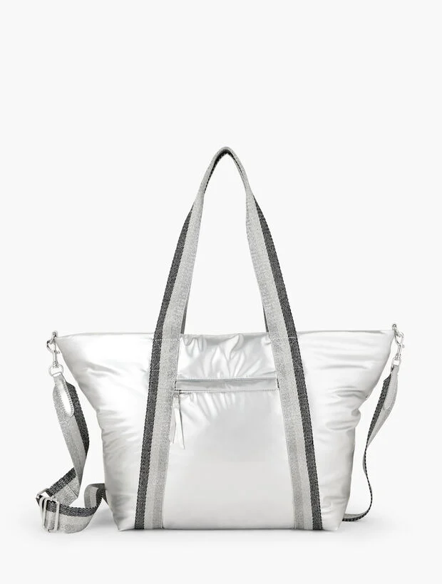 Metallic Nylon Tote