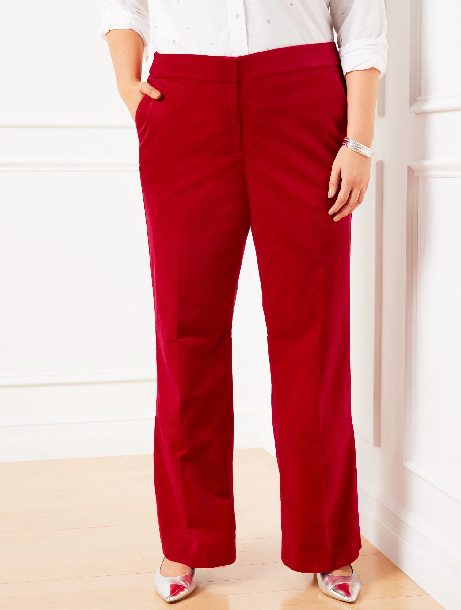 Velveteen Wide Leg Pants