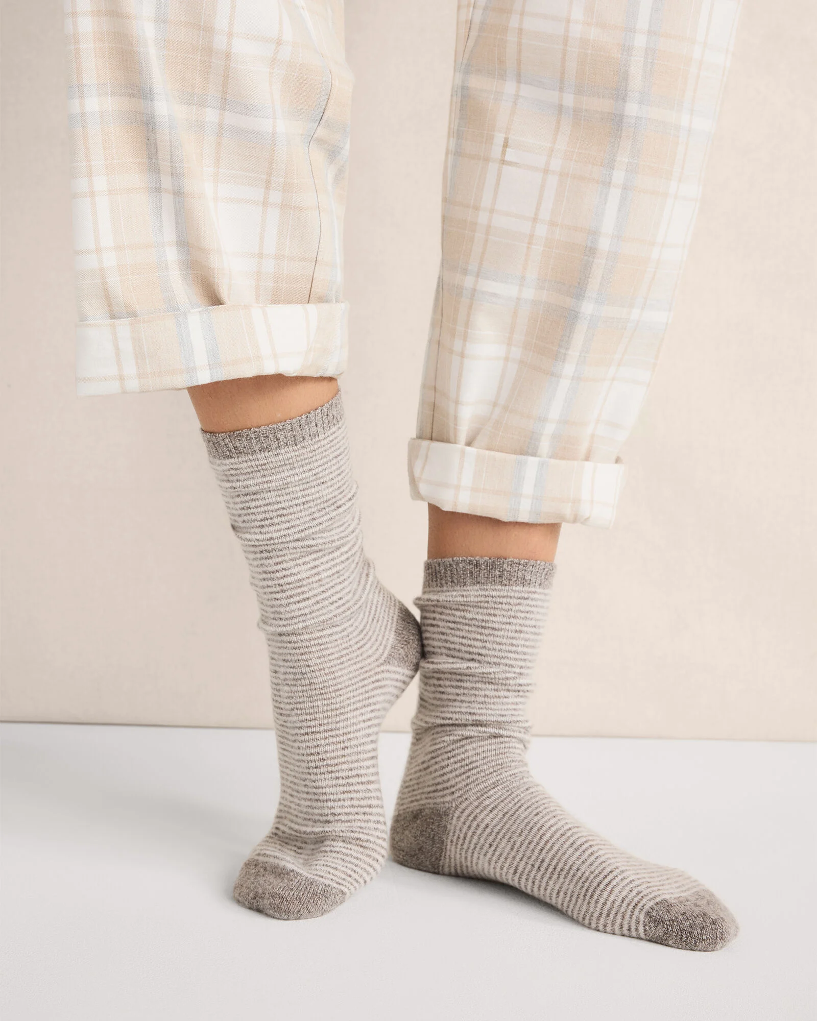 Cashmere Striped Socks