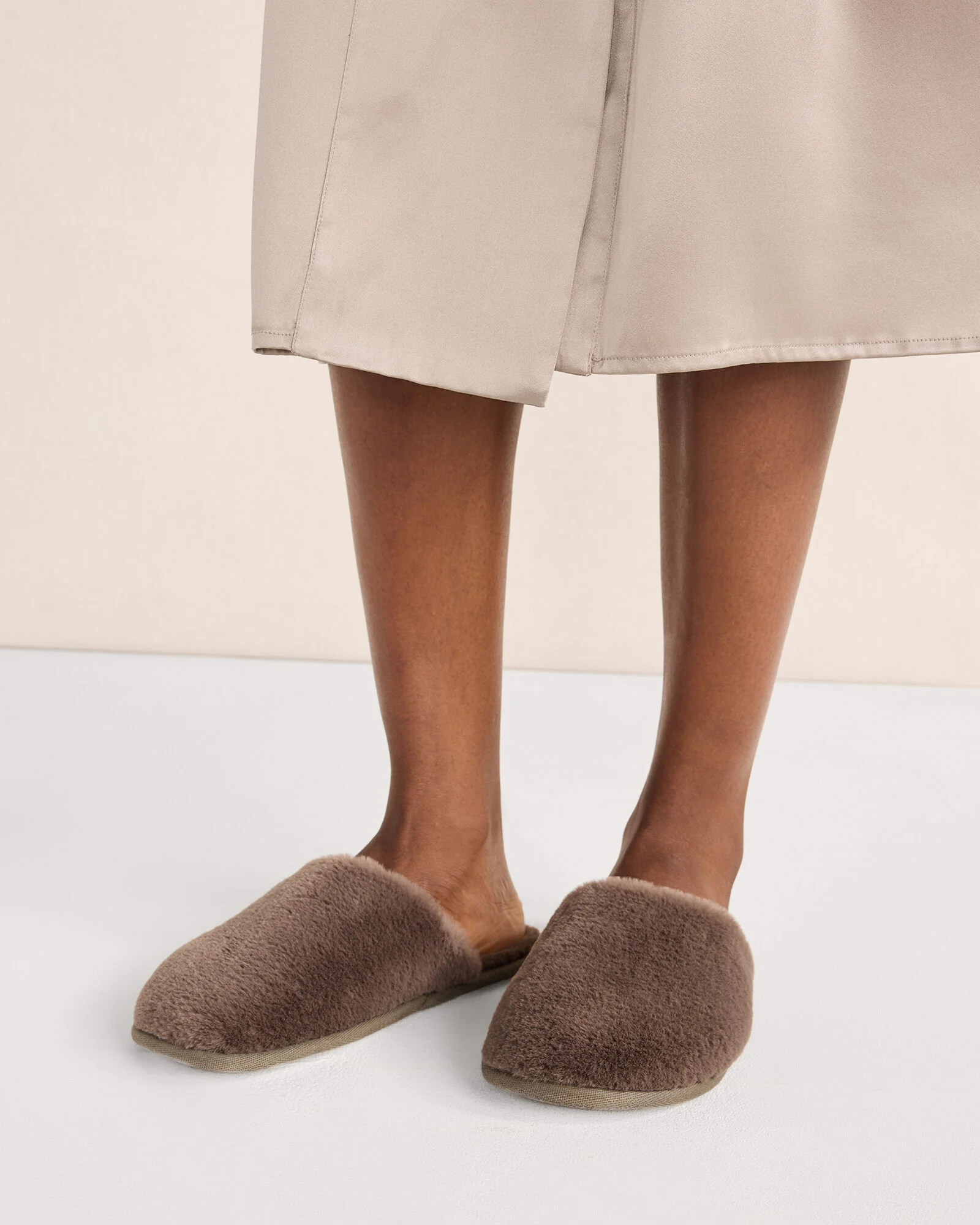 Faux Fur Spa Slippers