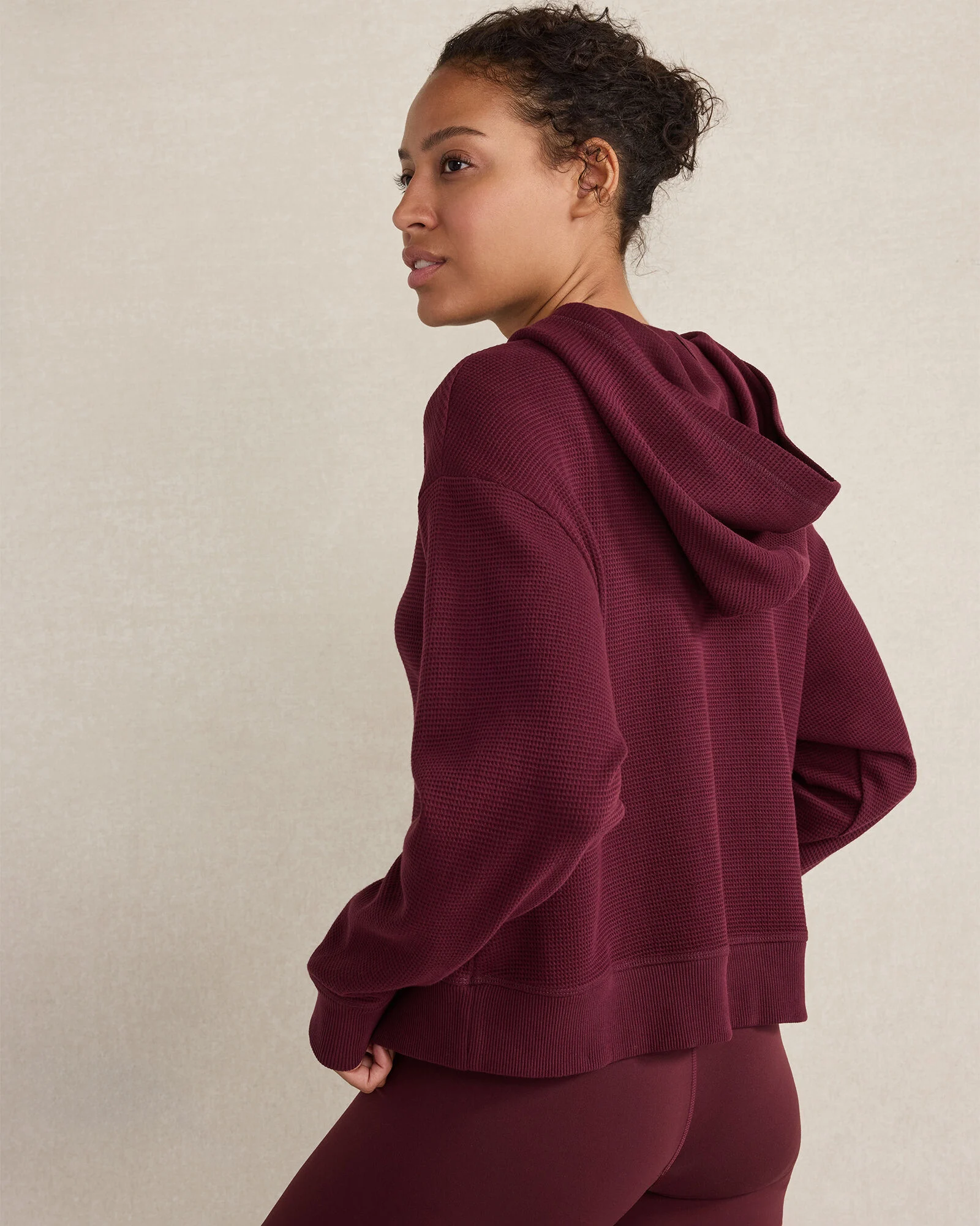 Organic Cotton Waffle Hoodie