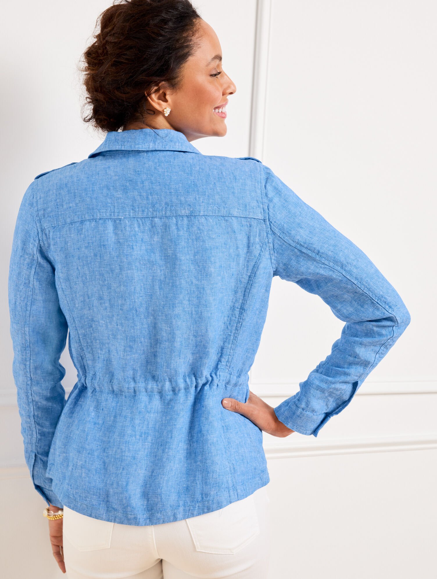 Washed Linen Shirt Jacket