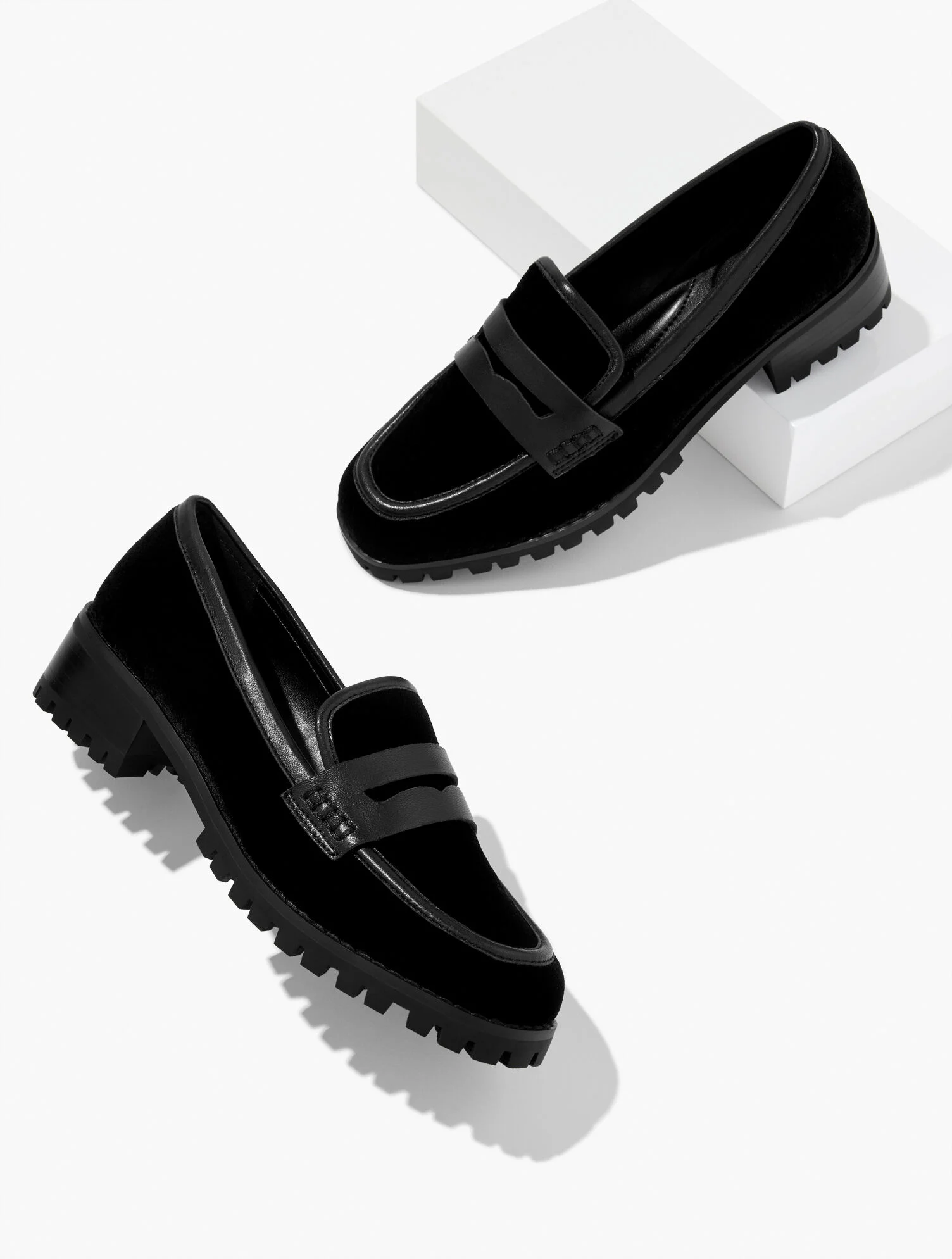 Gianna Velvet Penny Loafers