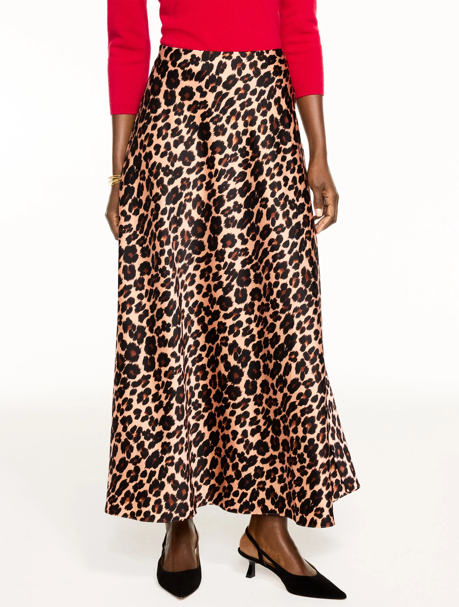 Satin Maxi Skirt - Opulent Ocelot