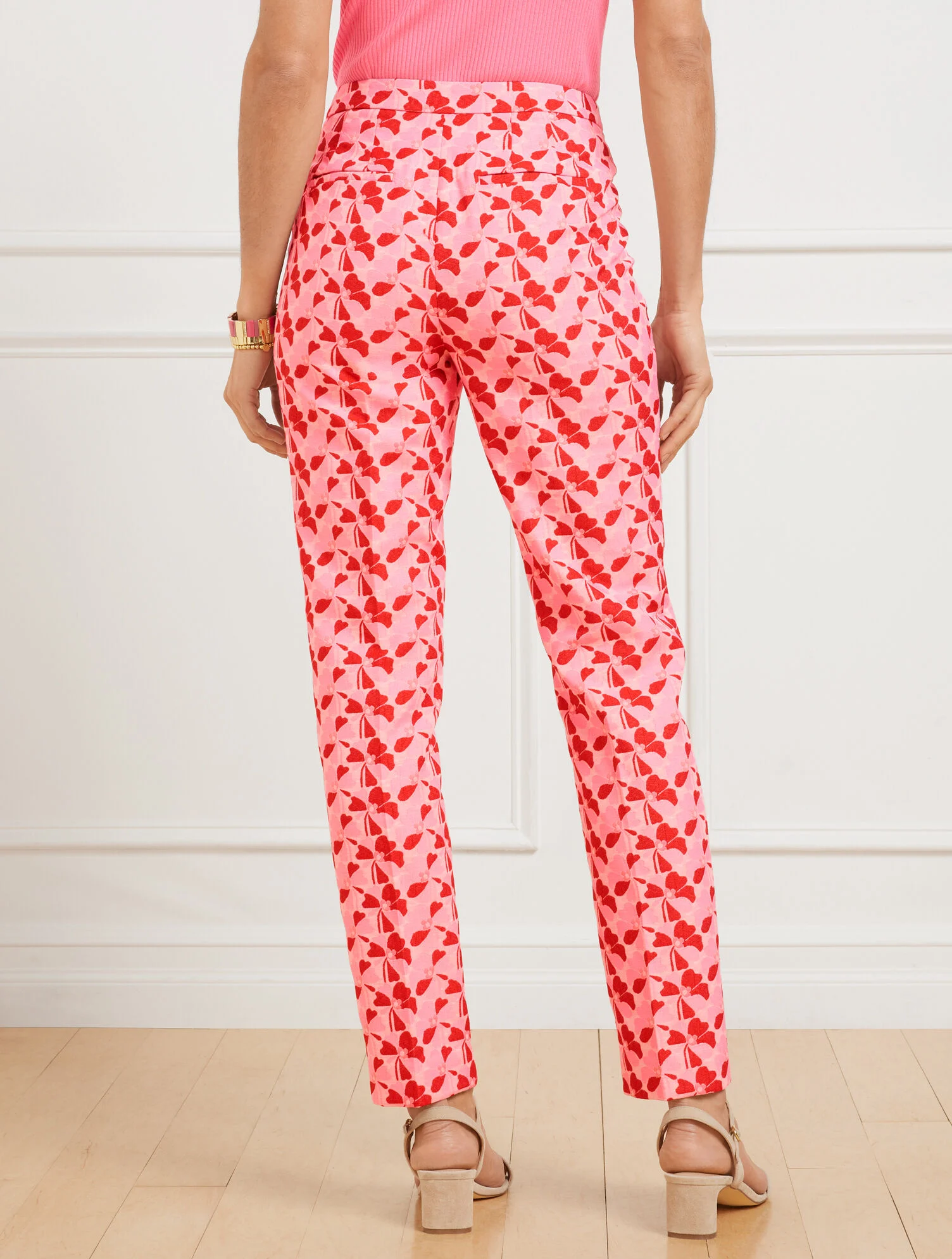 Talbots Chatham Slim Ankle Pants - Floral Jacquard