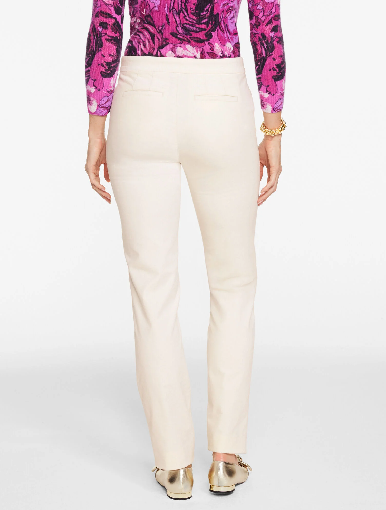 Straight Leg Velveteen Pants