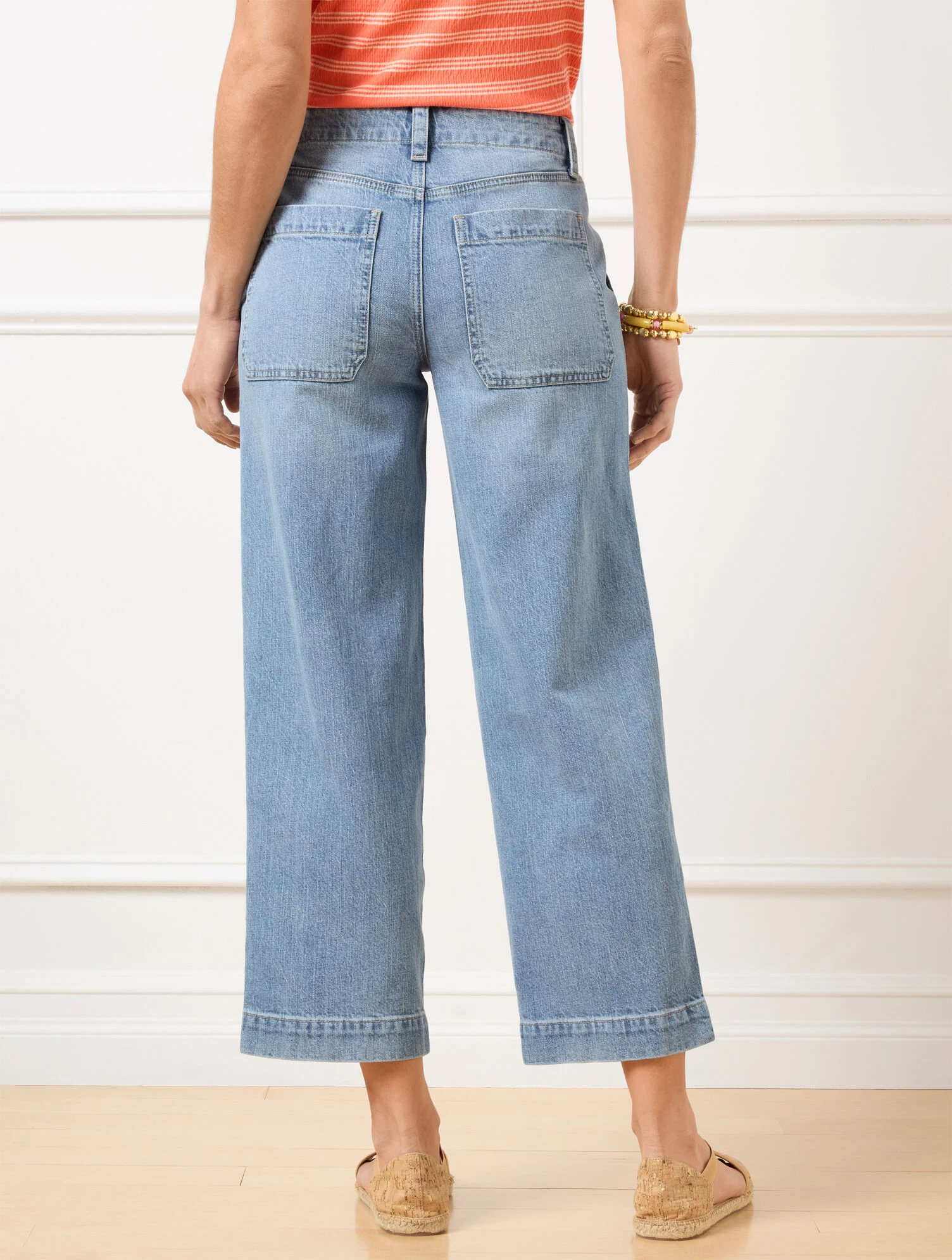 Straight Crop Jeans - Milania Wash