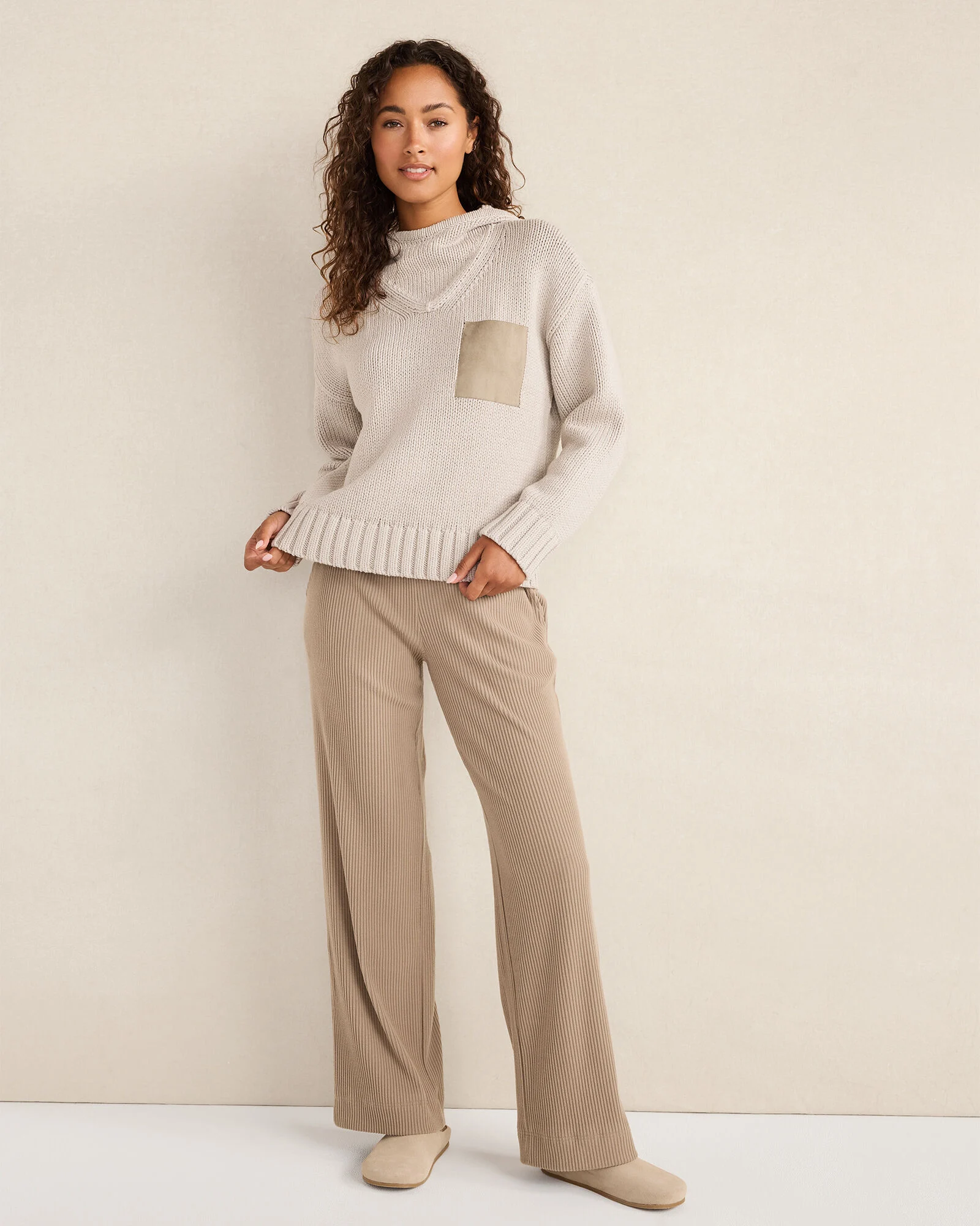 Cotton Blend Pocket Hoodie