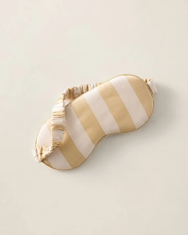Washable Silk Mixed Stripe Eye Mask