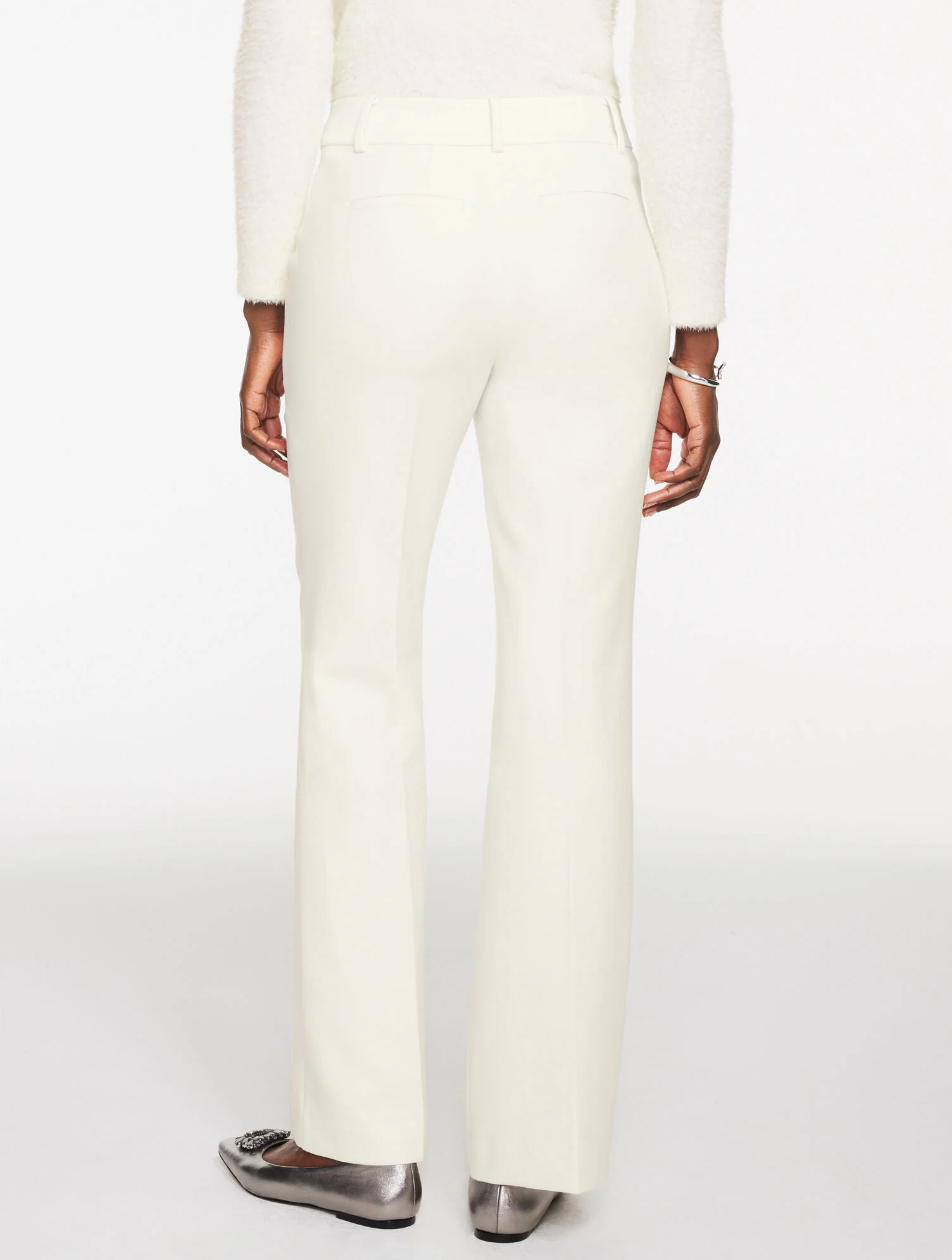 Flare Leg Tailored Stretch Pants