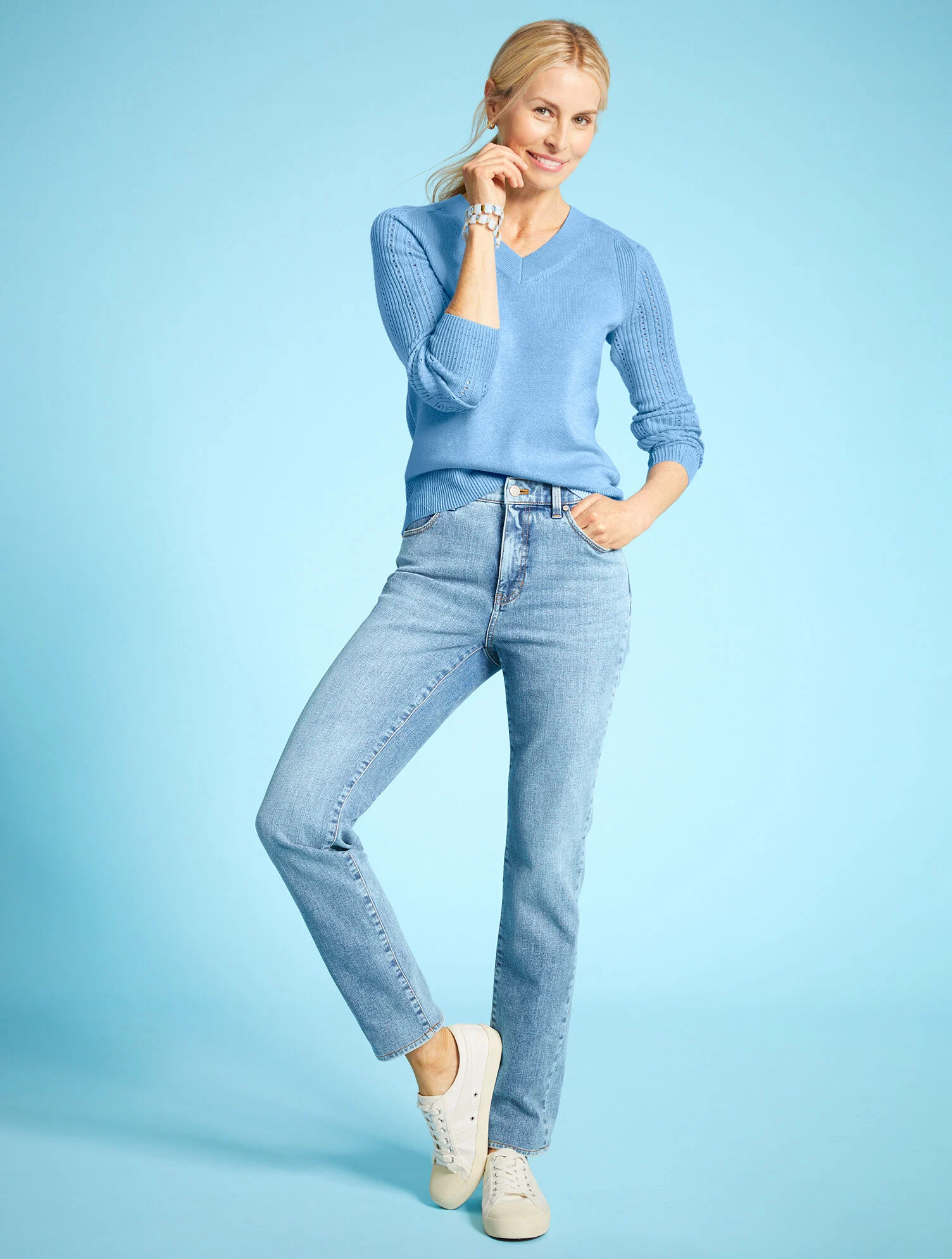 Straight Leg Jeans - Carolina Wash