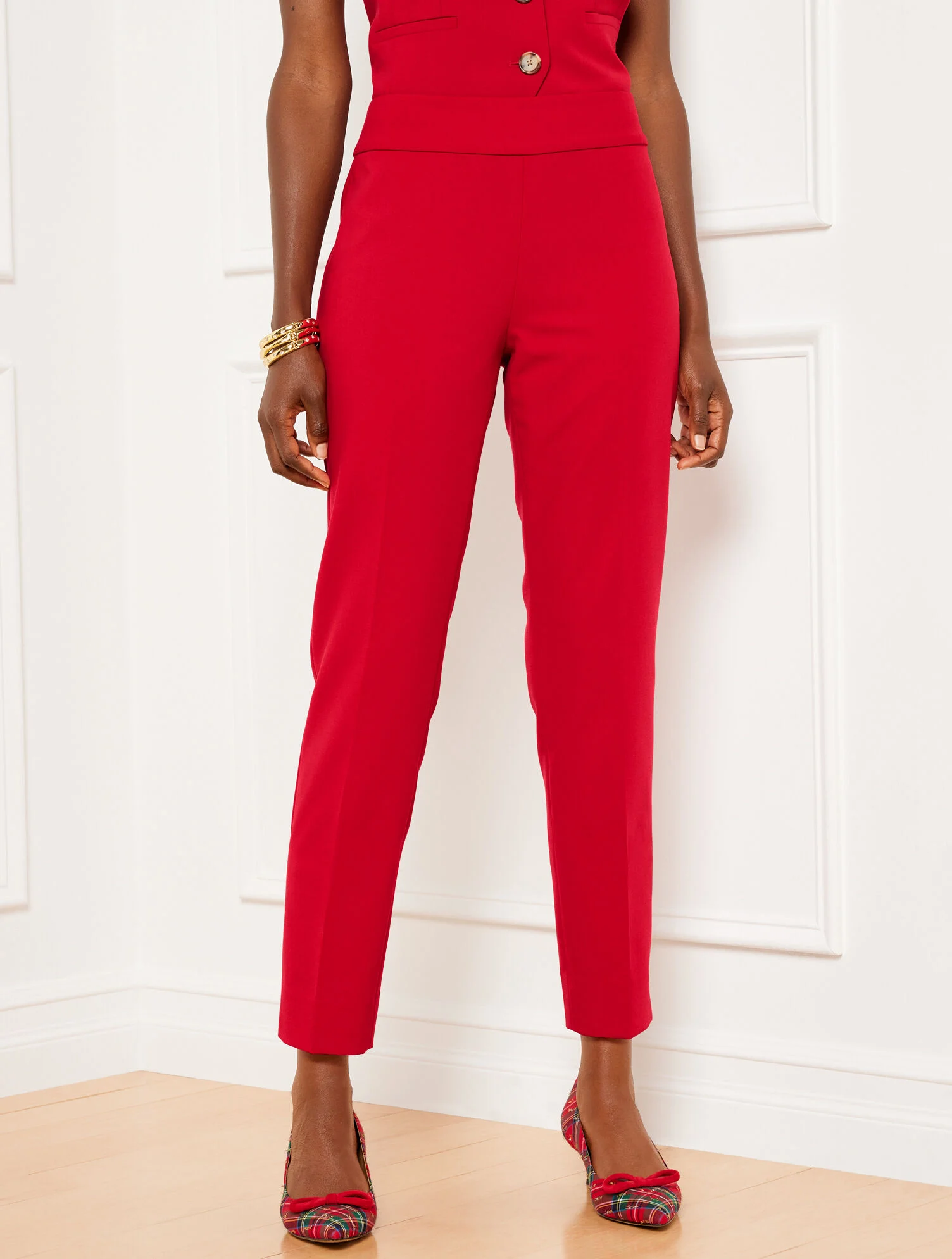 Slim Ankle Luxe Double Cloth Pants