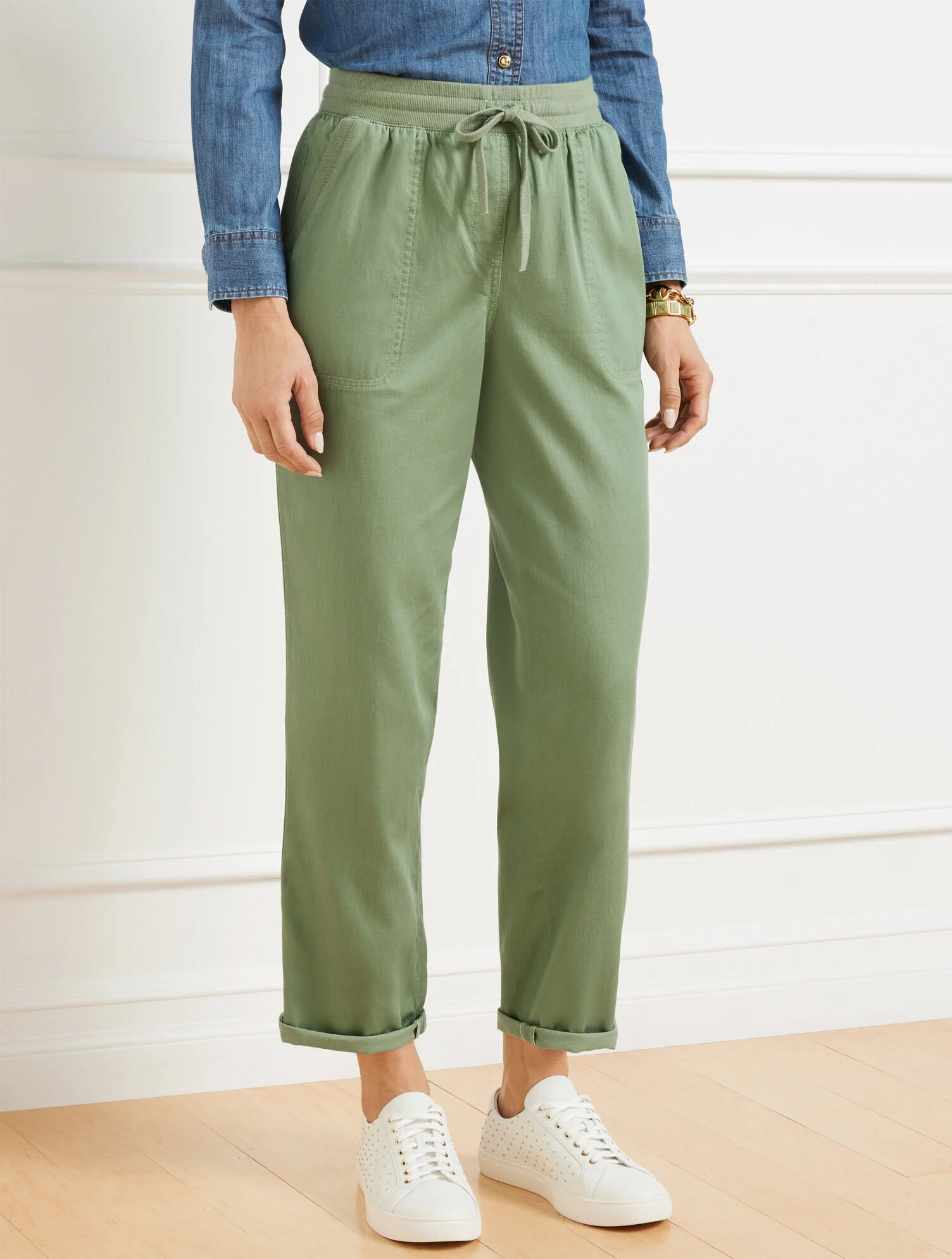 Straight Ankle Relaxed Pull-On Pants