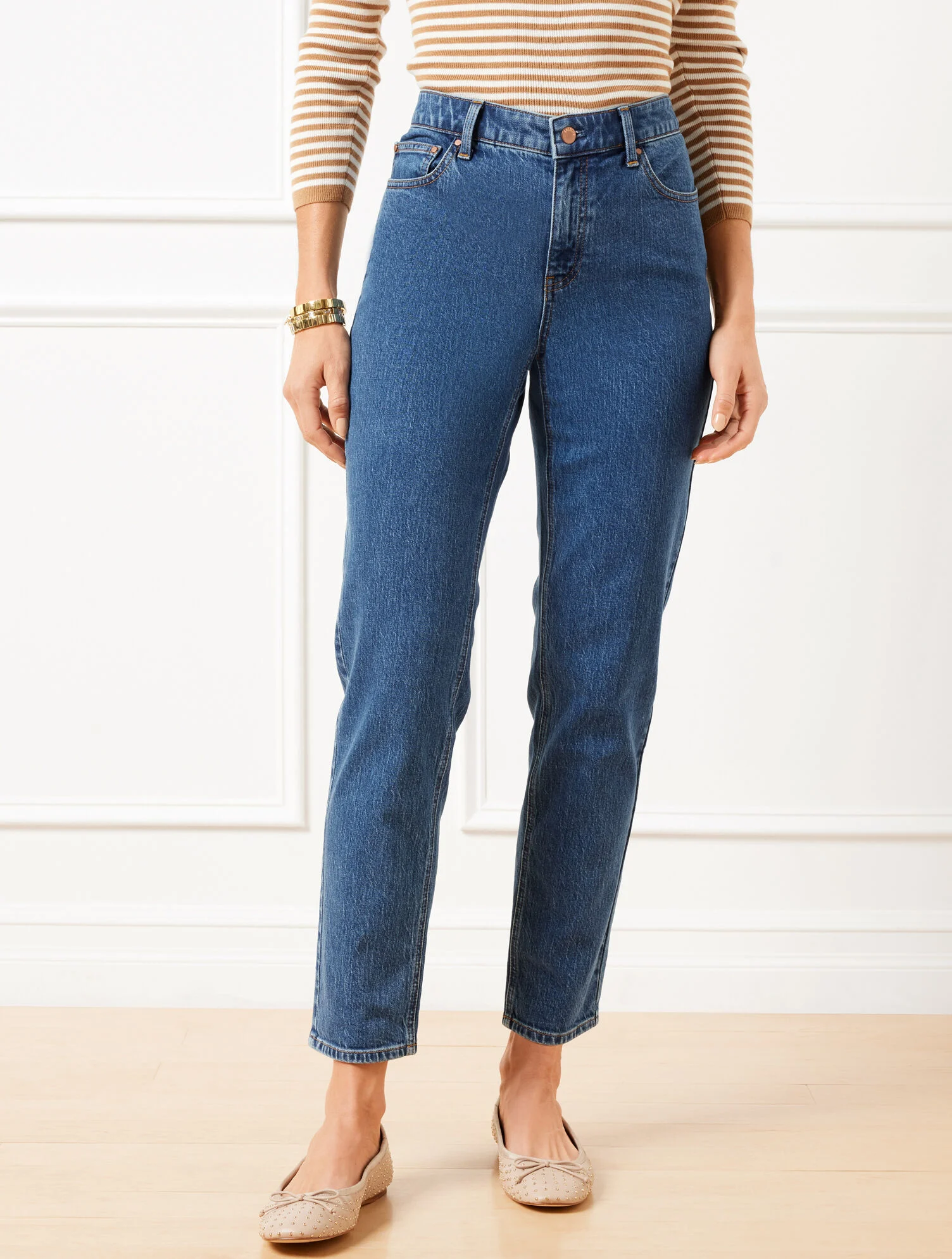 Slim Straight Ankle Jeans - Nomad Wash