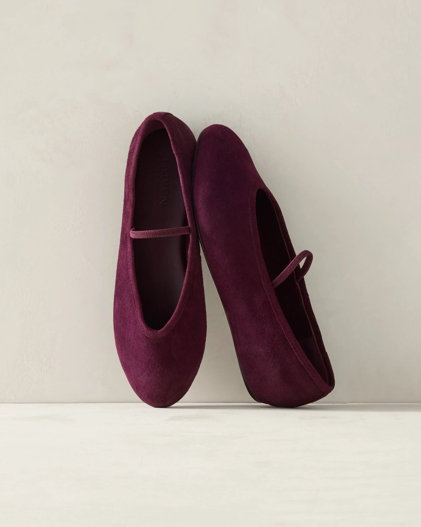 Suede Mary Jane Ballet Flats