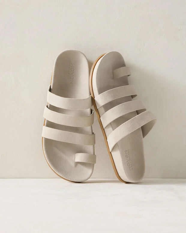 Suede Multi-Strap Sandals