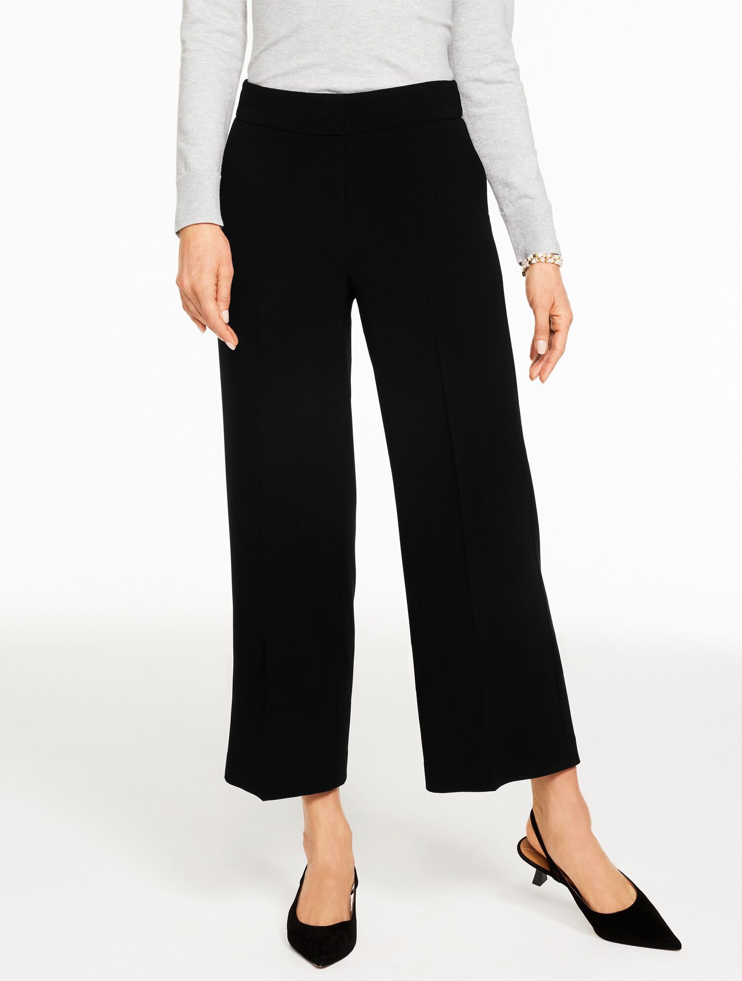 Easy Travel Wide Leg Ankle Pants