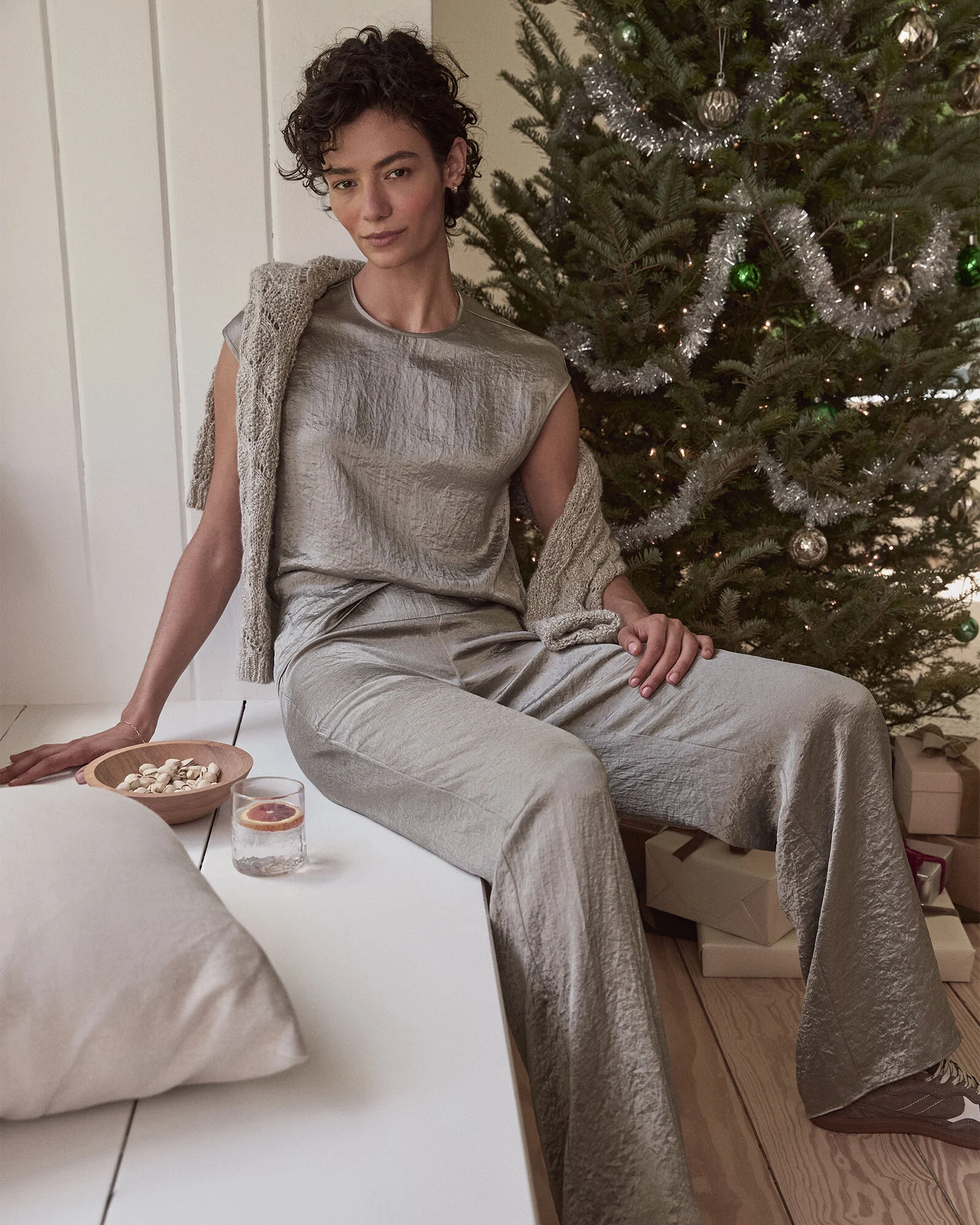 Luxe Crinkle Shine Pants