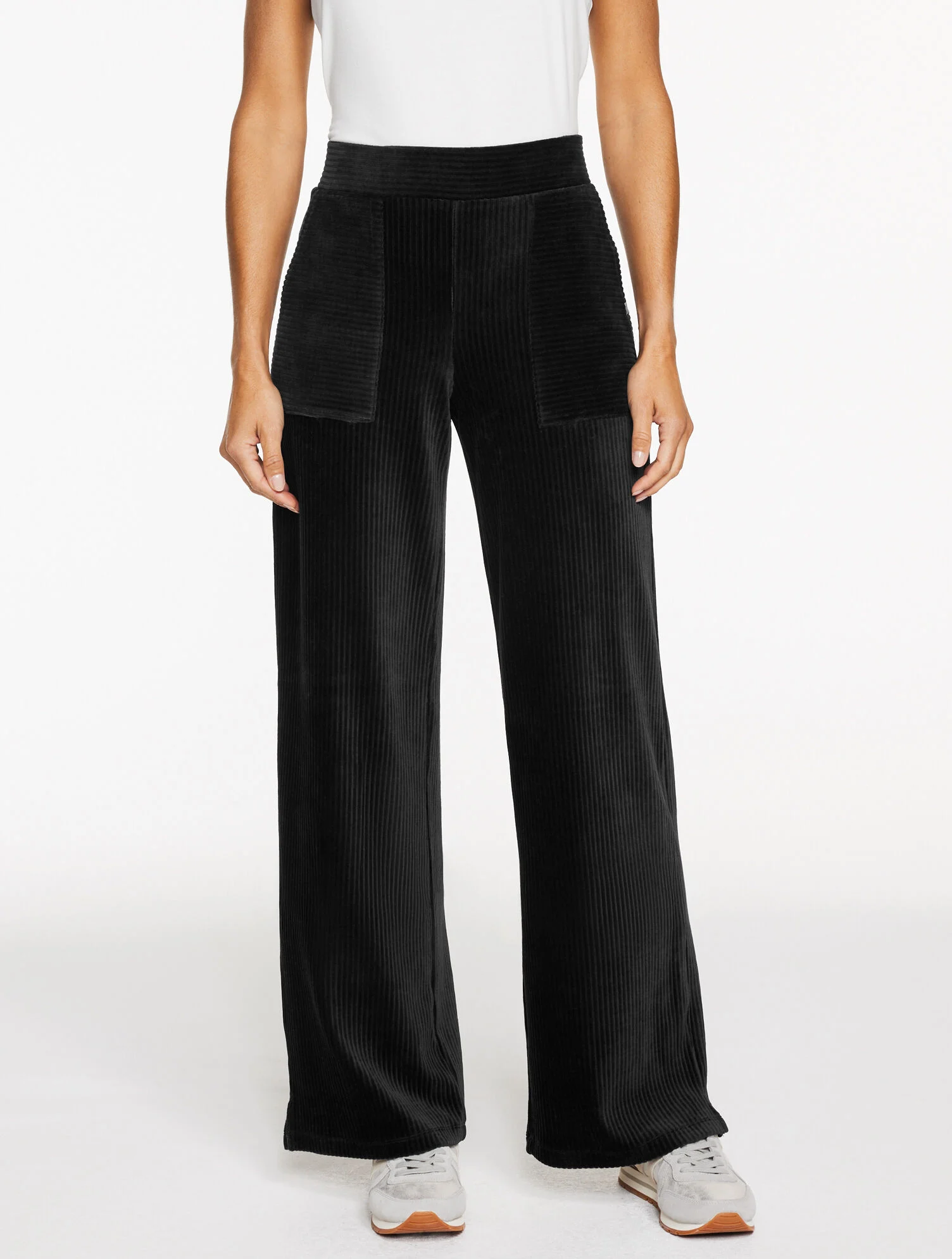 Sky Lounge Velour Wide Leg Pants