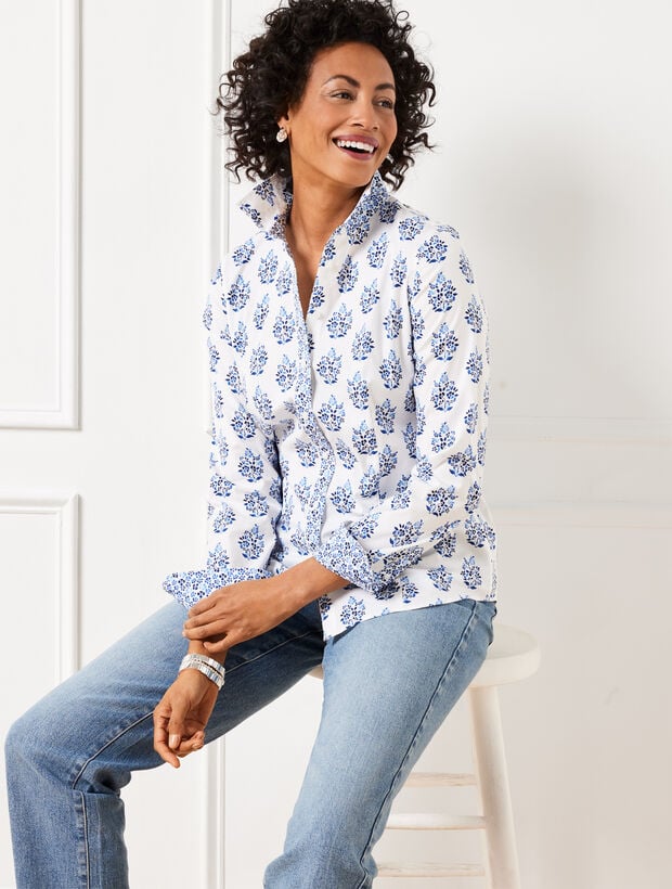 Non-Iron Perfect Shirt - Lush Bouquets