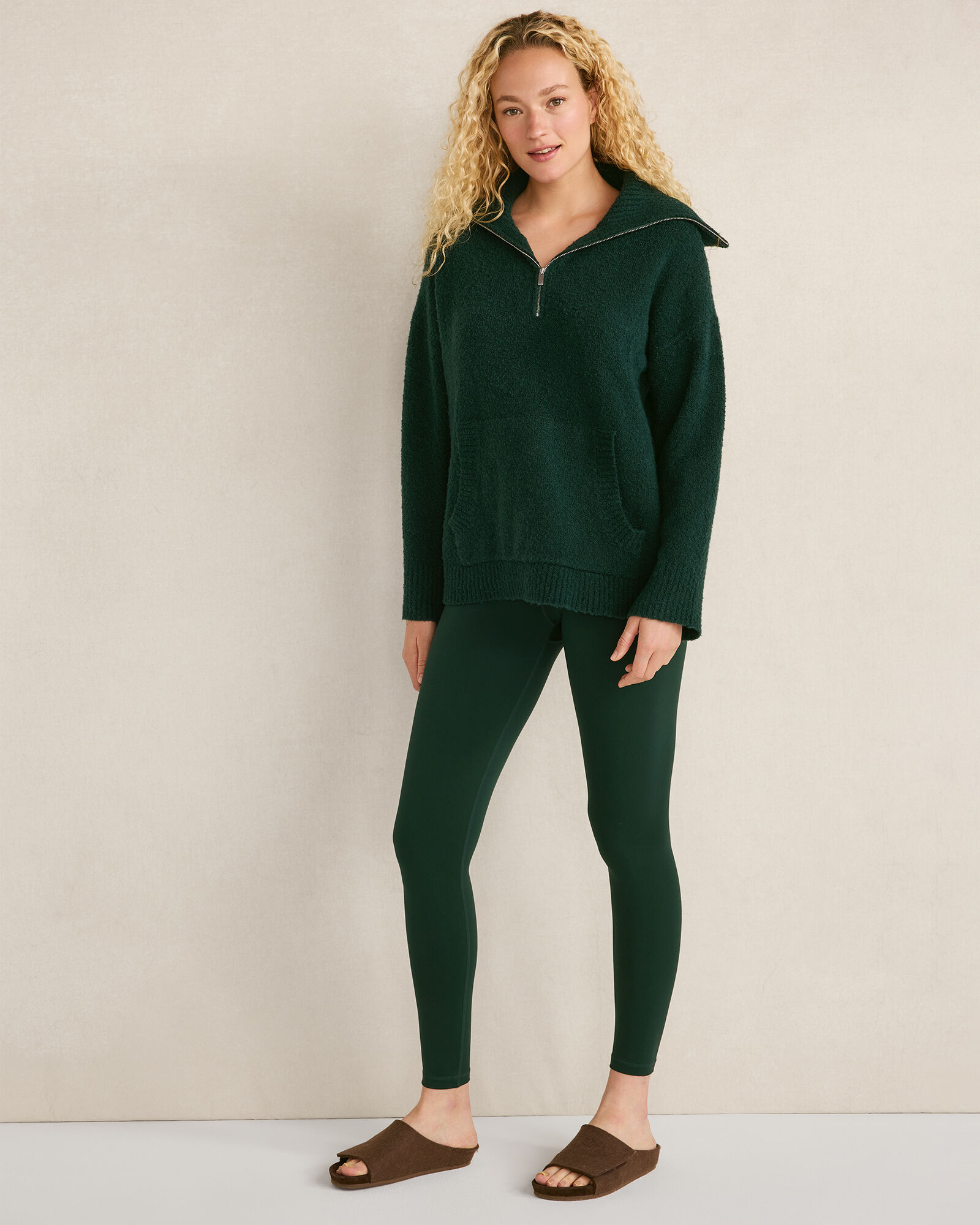 Boucle Half-Zip Pullover