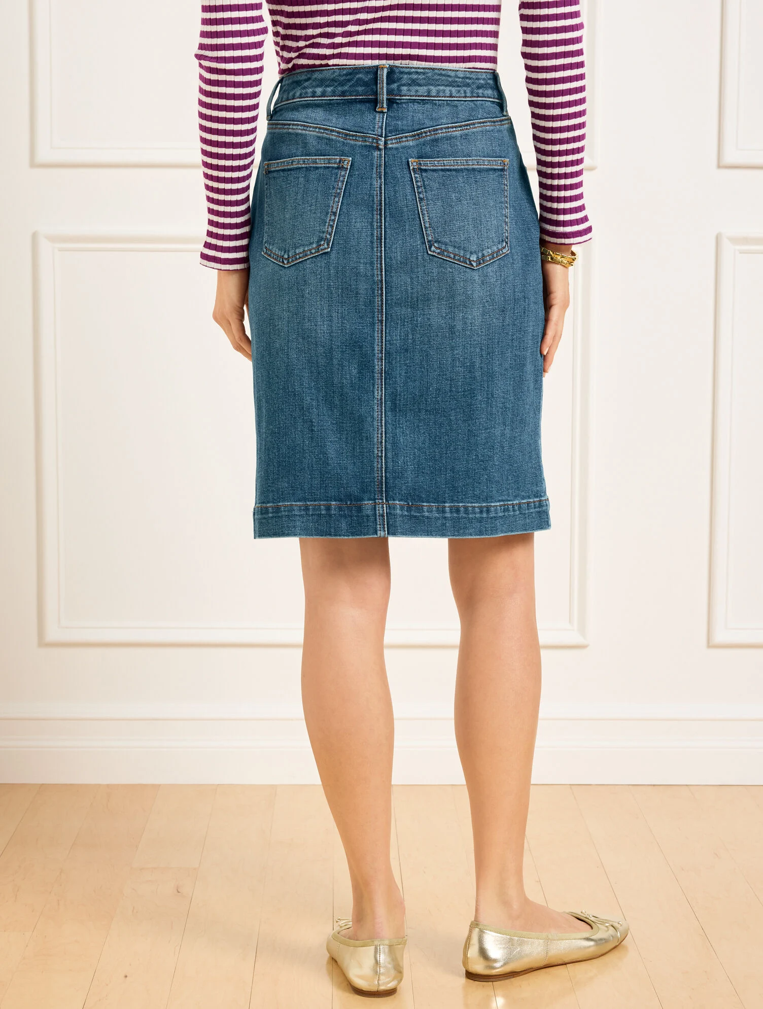 Denim A-Line Skirt - Montauk Wash