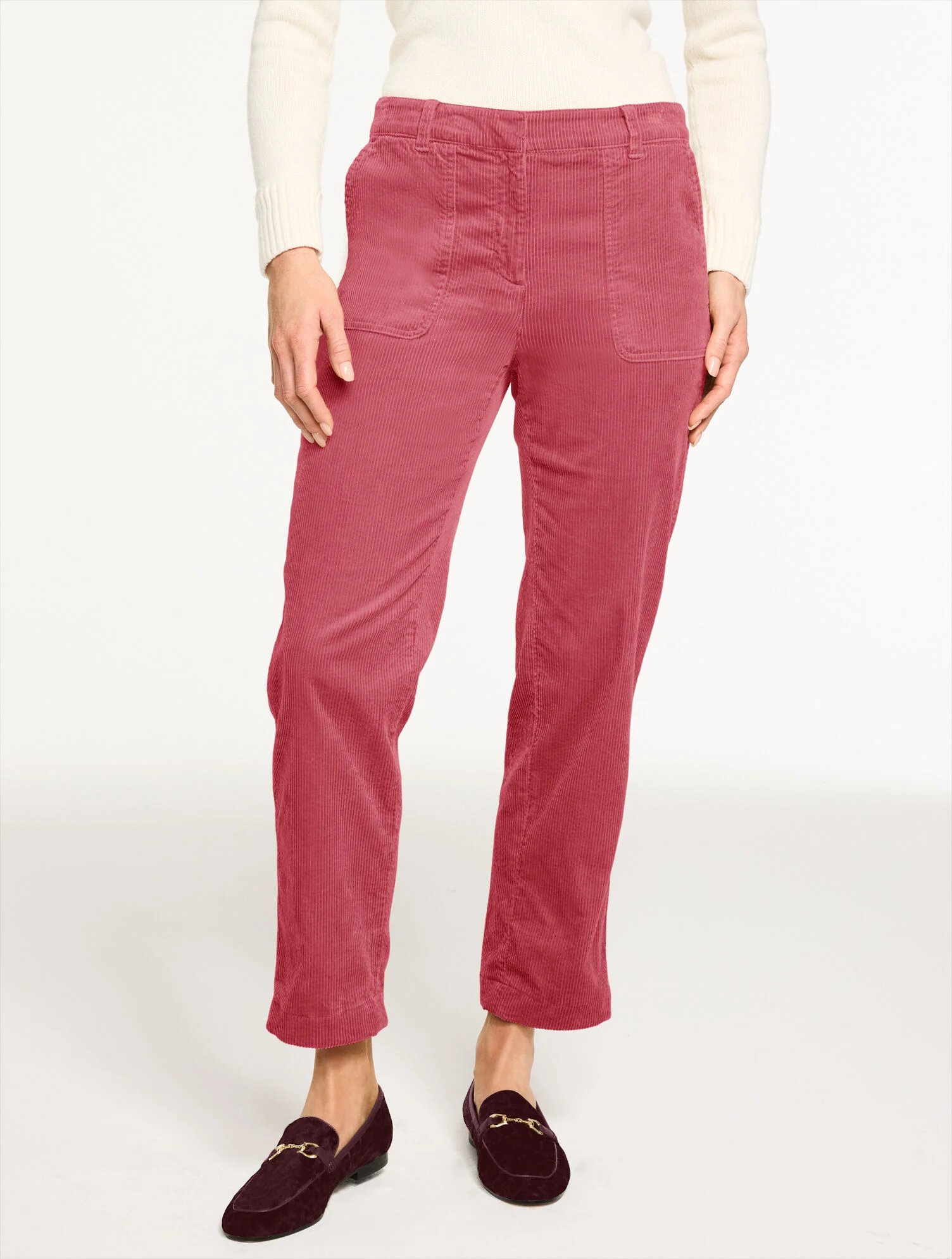 Tapered Ankle Stretch Corduroy Pants