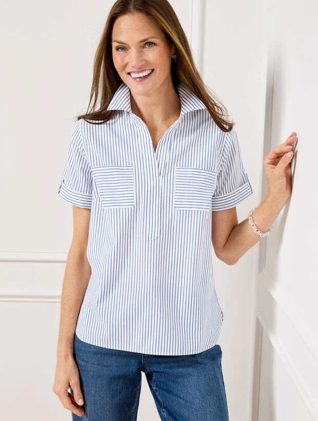 Non-Iron Perfect Popover - Dazzling Stripe