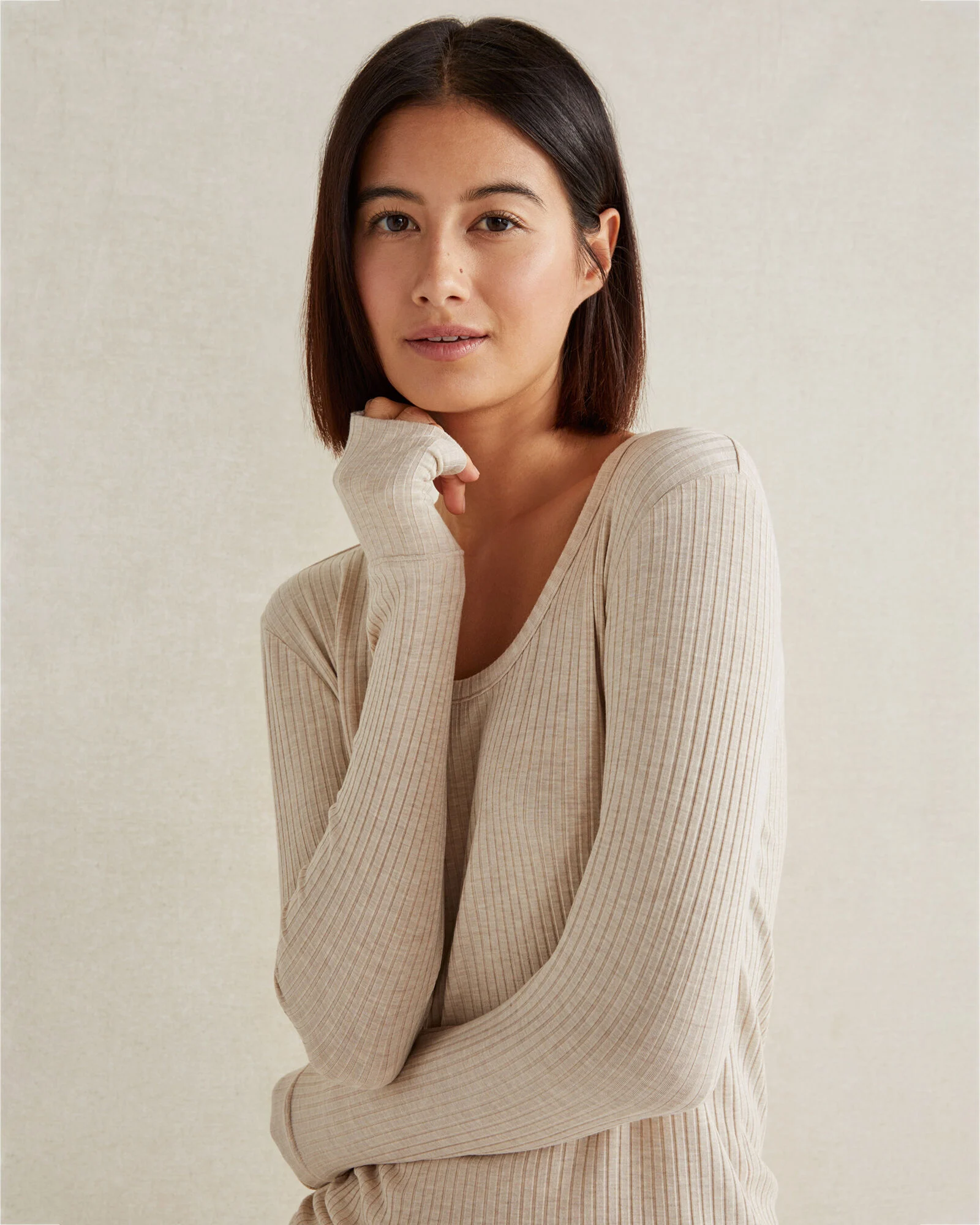 Drapey Rib Knit Top