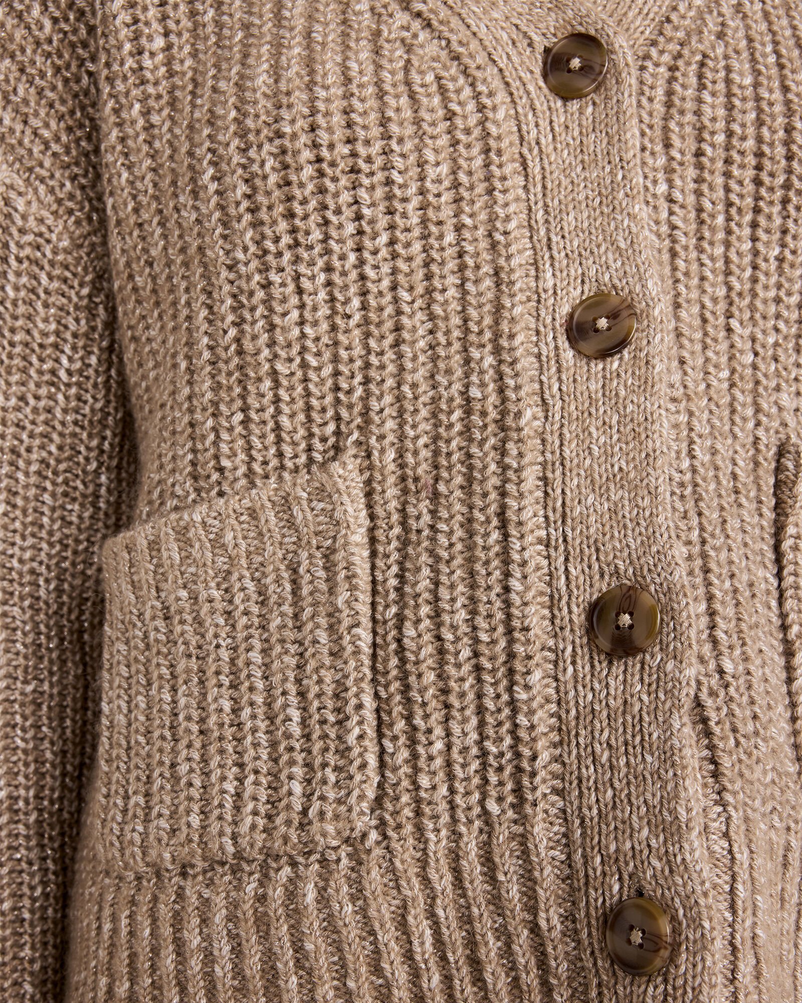 Lurex Blend Shaker Stitch Cardigan