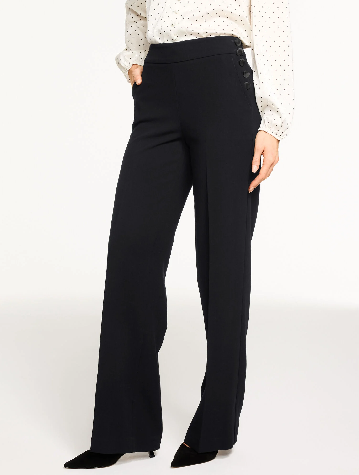 Talbots Greenwich Tailored Stretch Wide Leg Pants