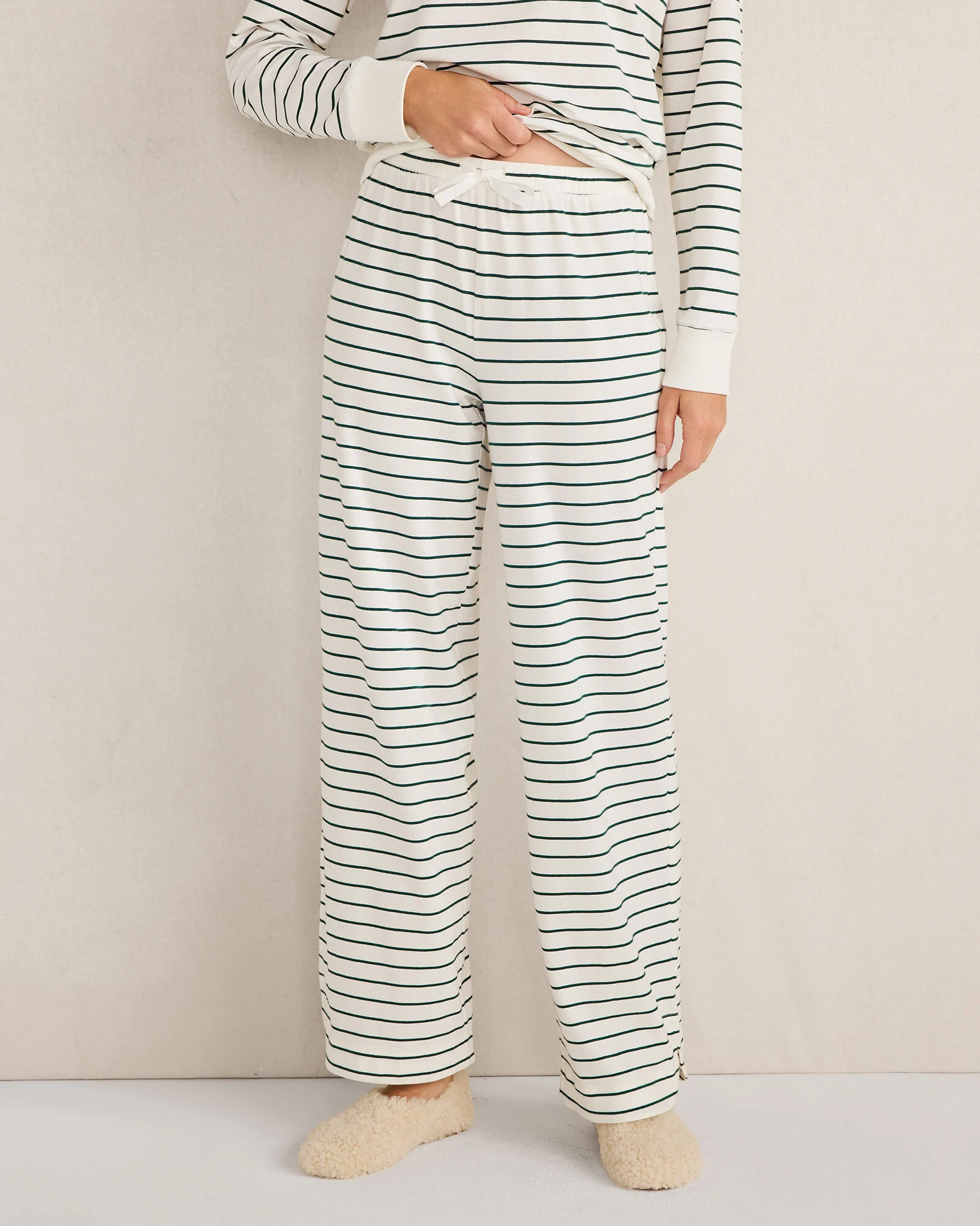 Organic Cotton Jersey Stripe Pants