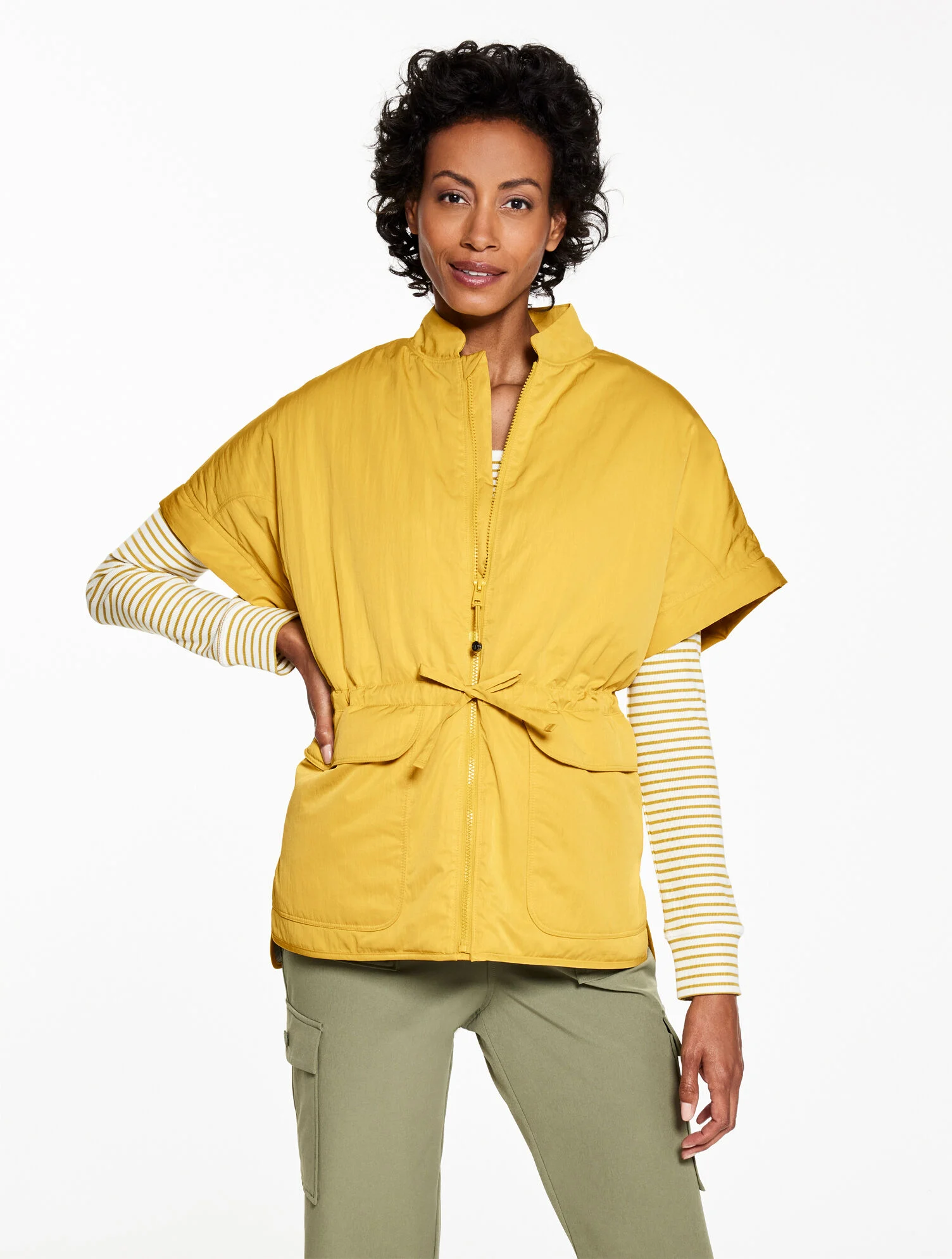 Zip-Off Sleeve Woven Jacket