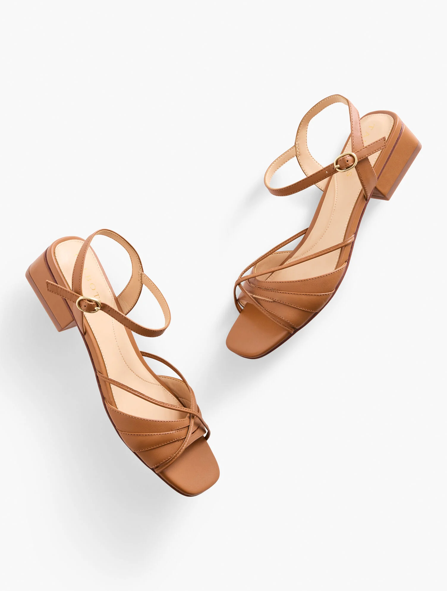 Viv Strappy Nappa Block Heel Sandals