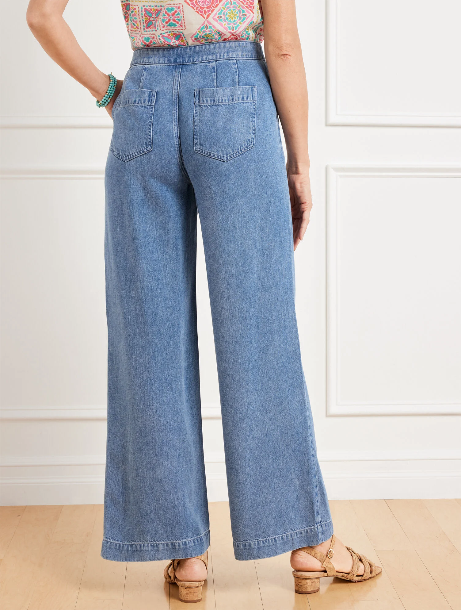 Wide Leg Trouser Jeans - Naomi Wash